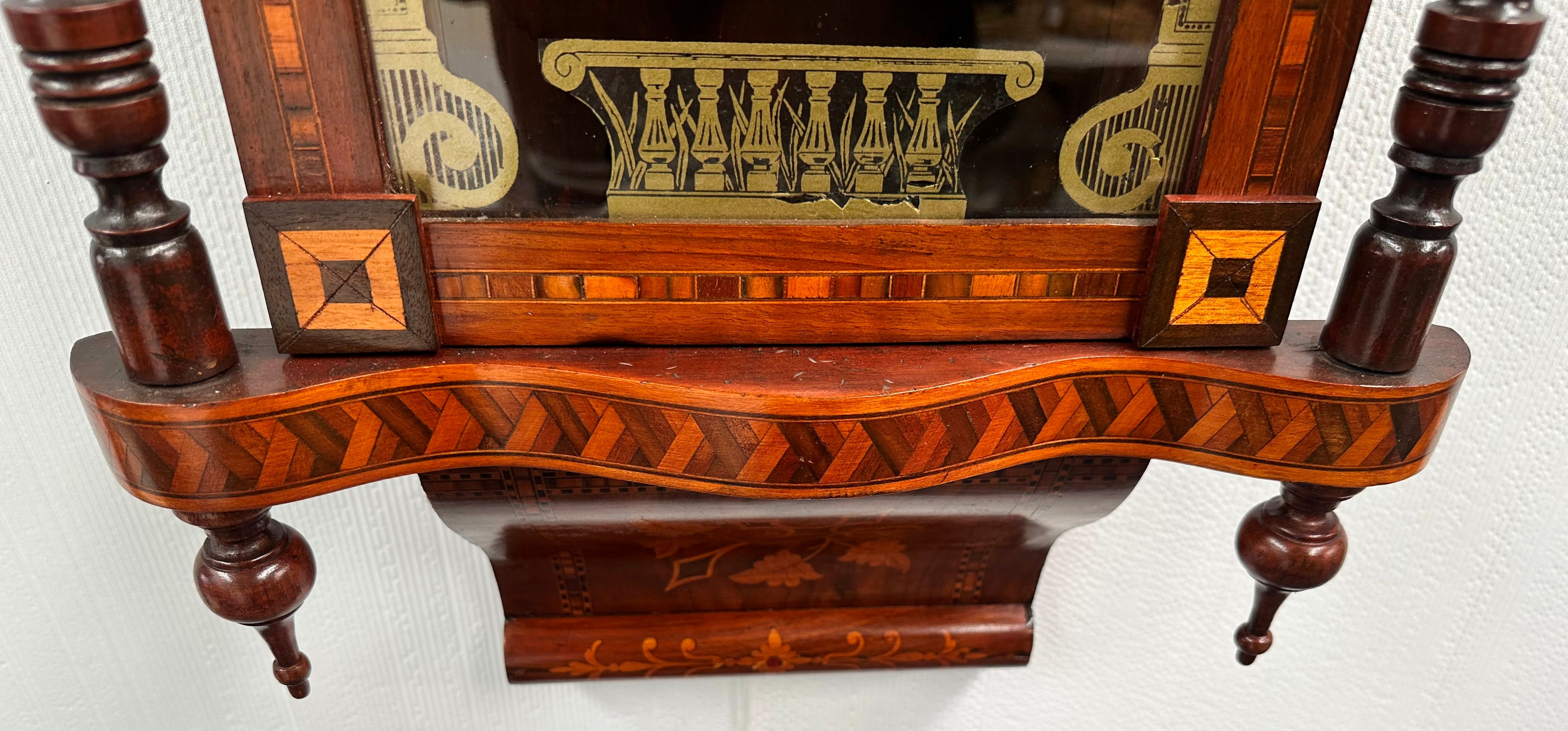 Antique New Haven Inlaid Bell Strike Wall Clock | Item# 2991 - Adelaide Clocks