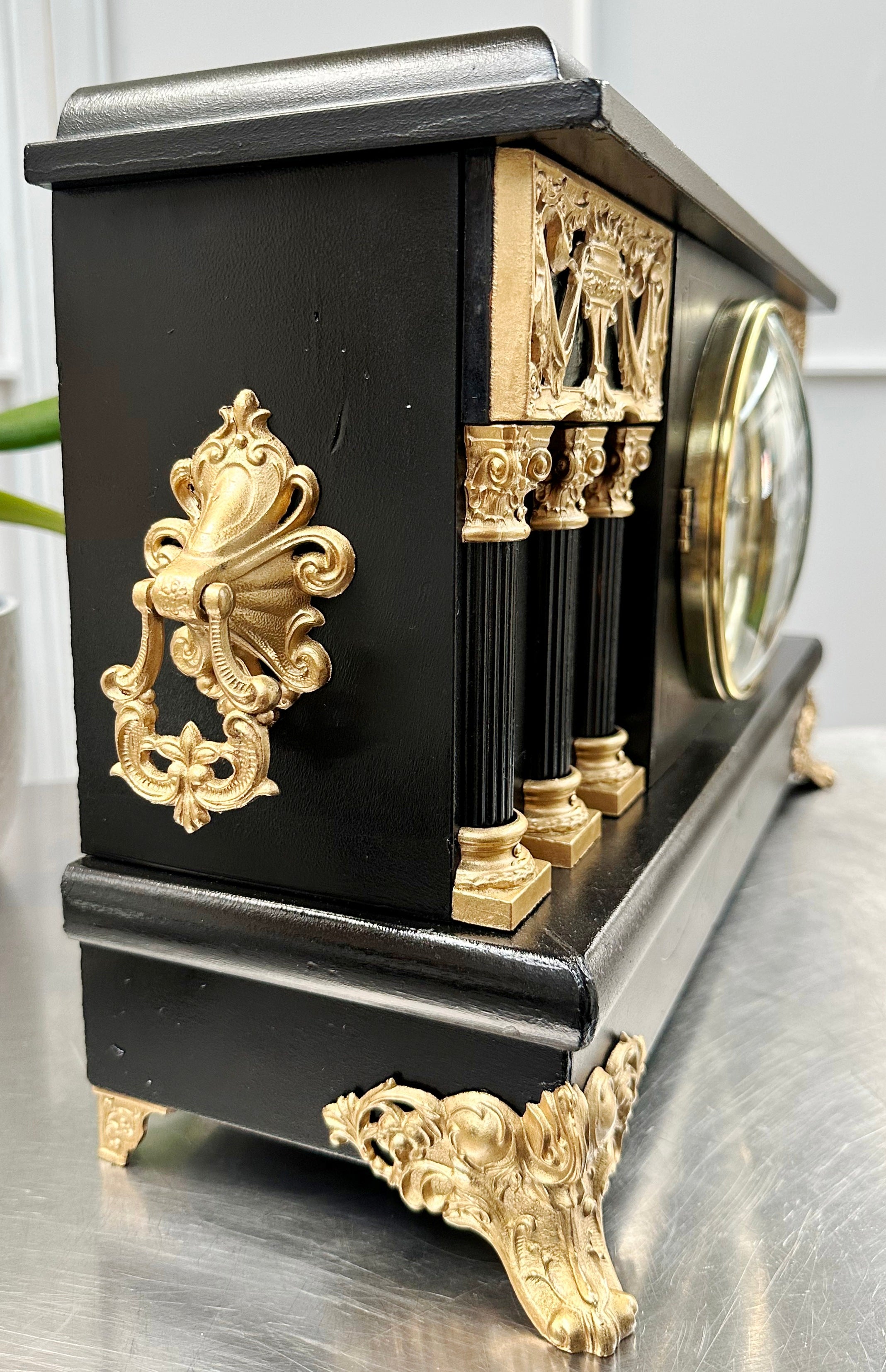 Antique Session Hammer on Bell and Coil Strike Mantel Clock | Adelaide Clocks