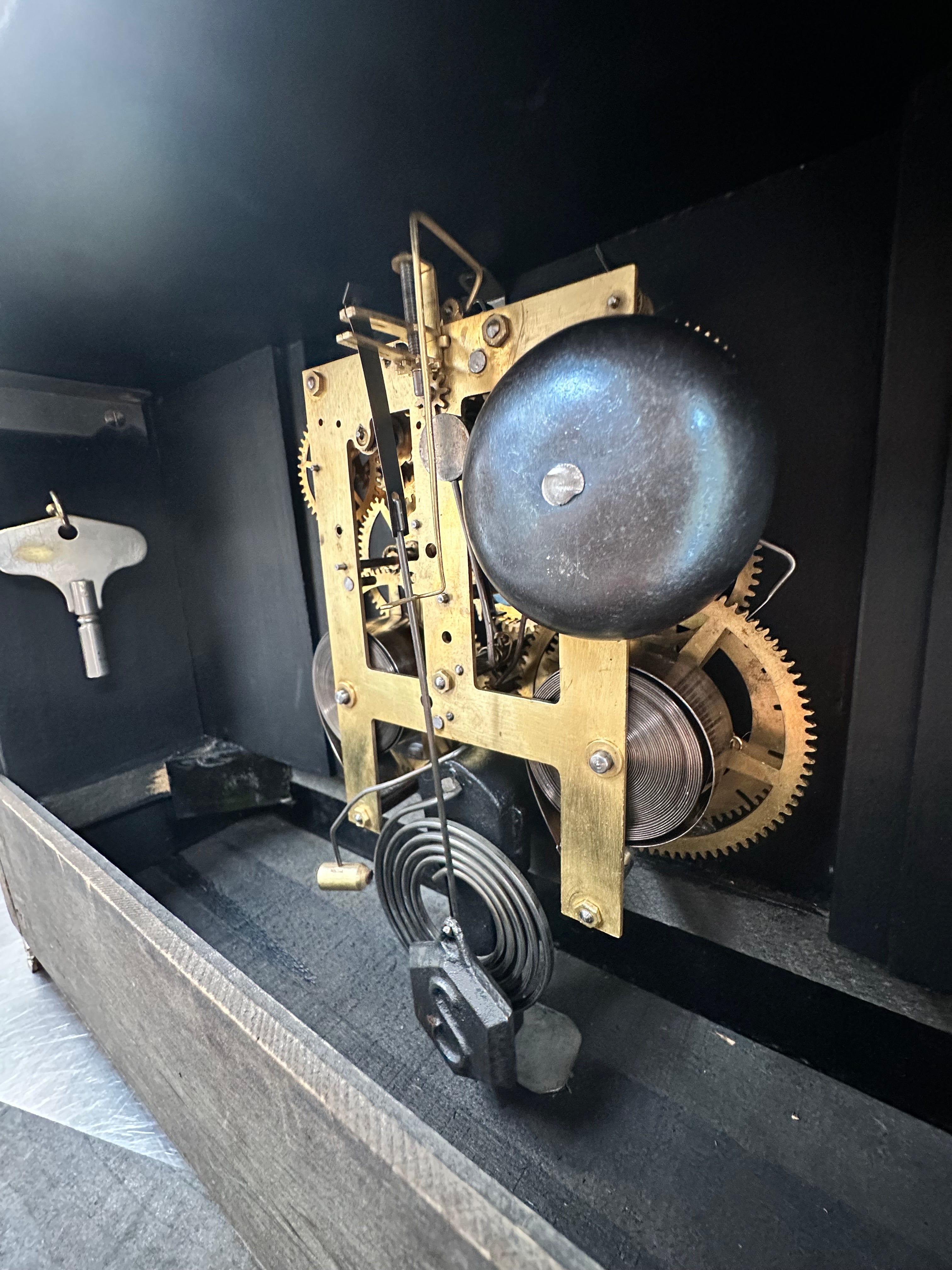 Antique Session Hammer on Bell and Coil Strike Mantel Clock | Adelaide Clocks