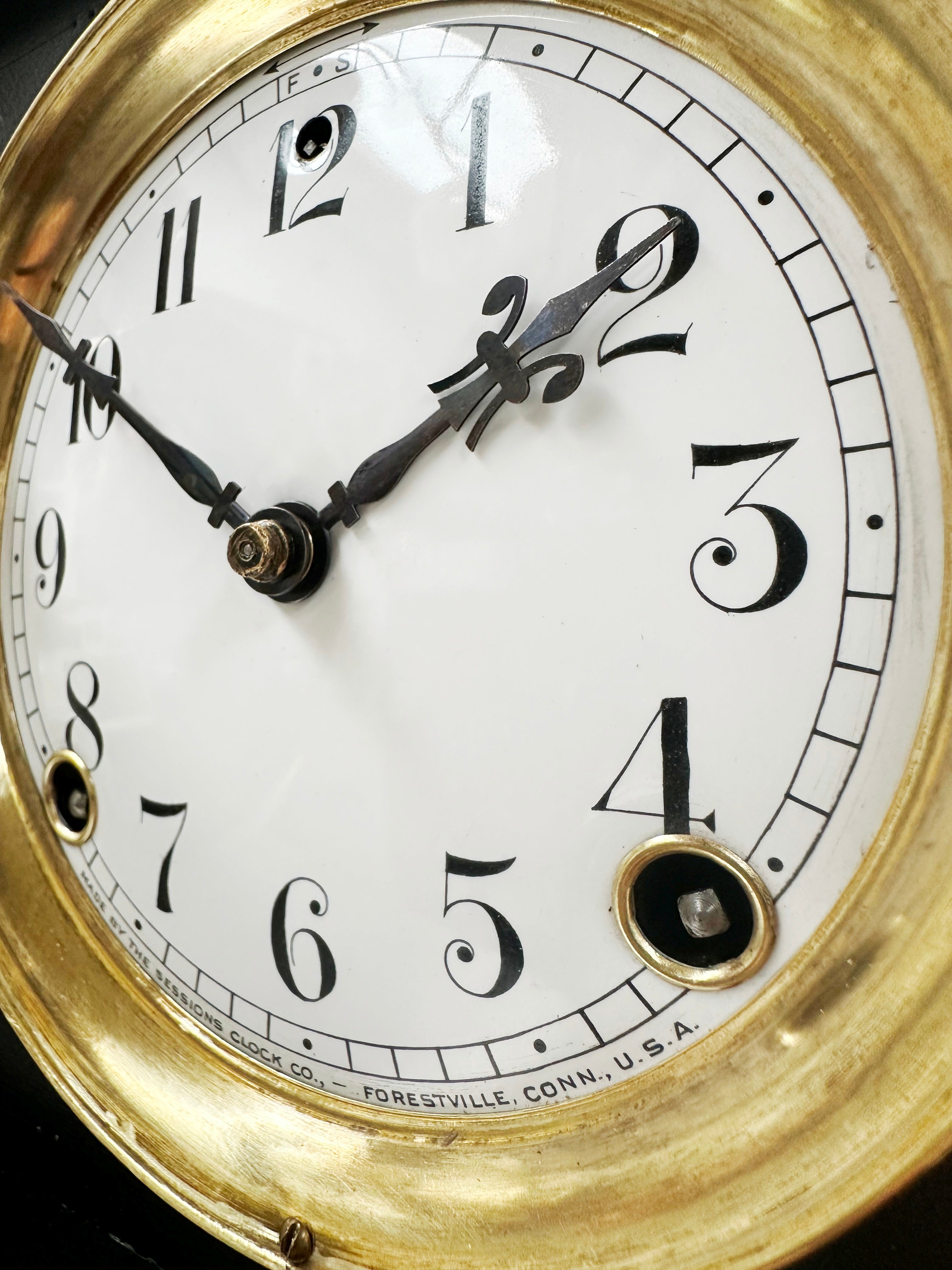 Antique Session Hammer on Bell and Coil Strike Mantel Clock | Adelaide Clocks