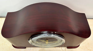Vintage Mahogany Wooden Battery Mantel Clock | Adelaide Clocks