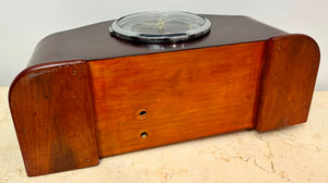 Vintage Mahogany Wooden Battery Mantel Clock | Adelaide Clocks