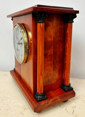 Antique GILBERT U.S.A Bell and Hammer on Coil Chime Mantel Clock | eXibit collection