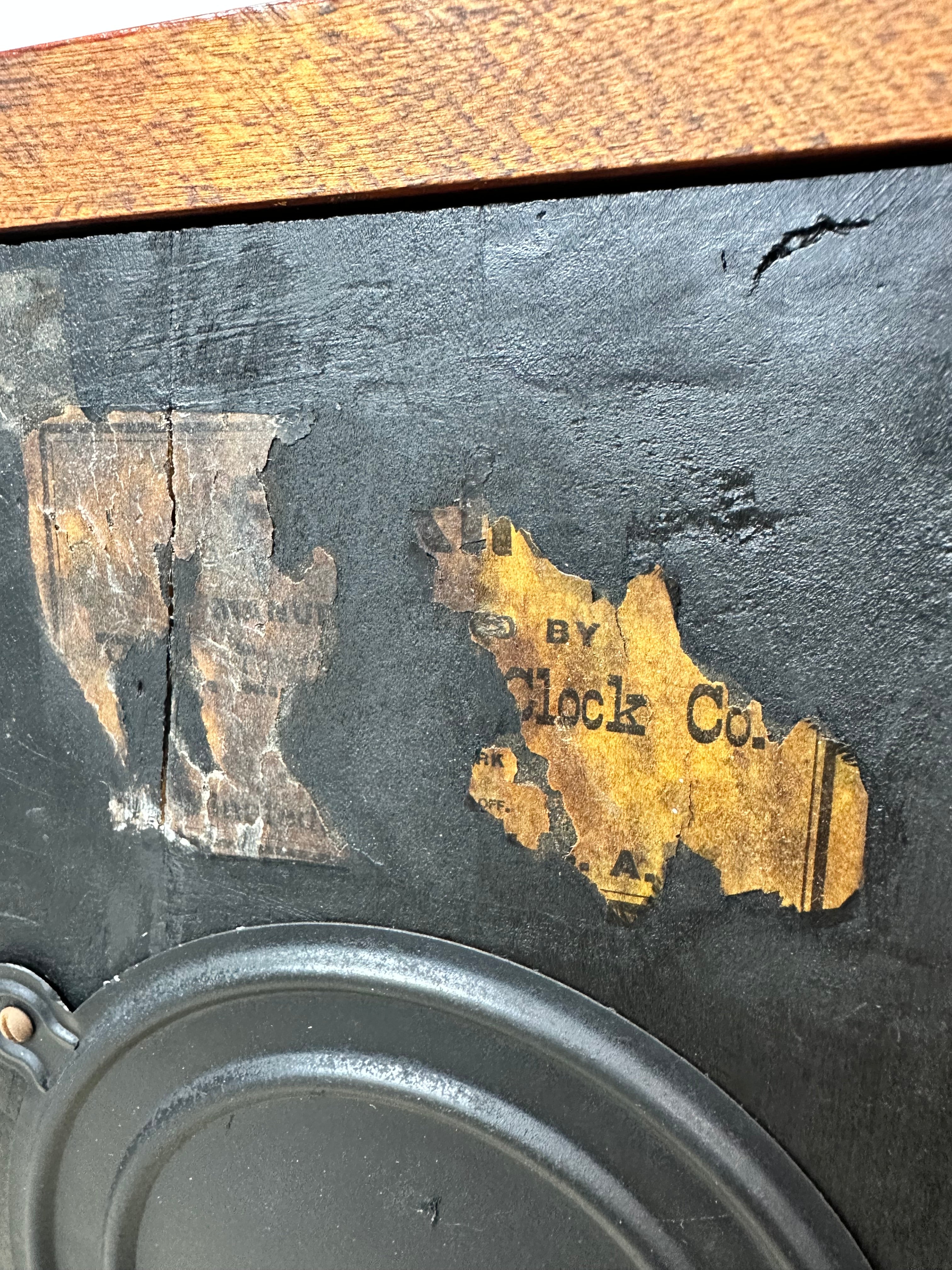 Antique GILBERT U.S.A Bell and Hammer on Coil Chime Mantel Clock | eXibit collection