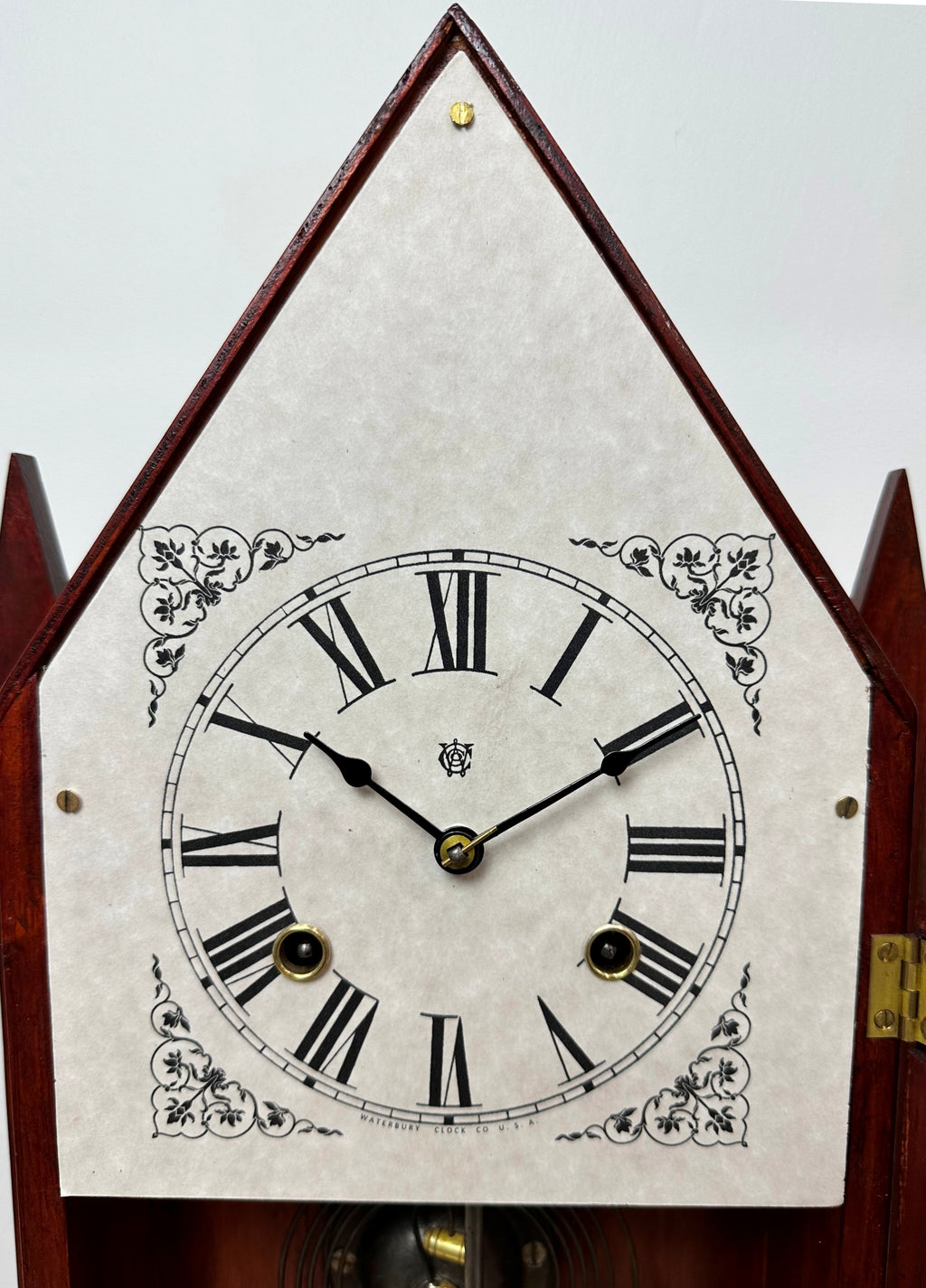Antique Steeple Waterbury Hammer on Coil Chime Mantel Clock | Adelaide Clocks