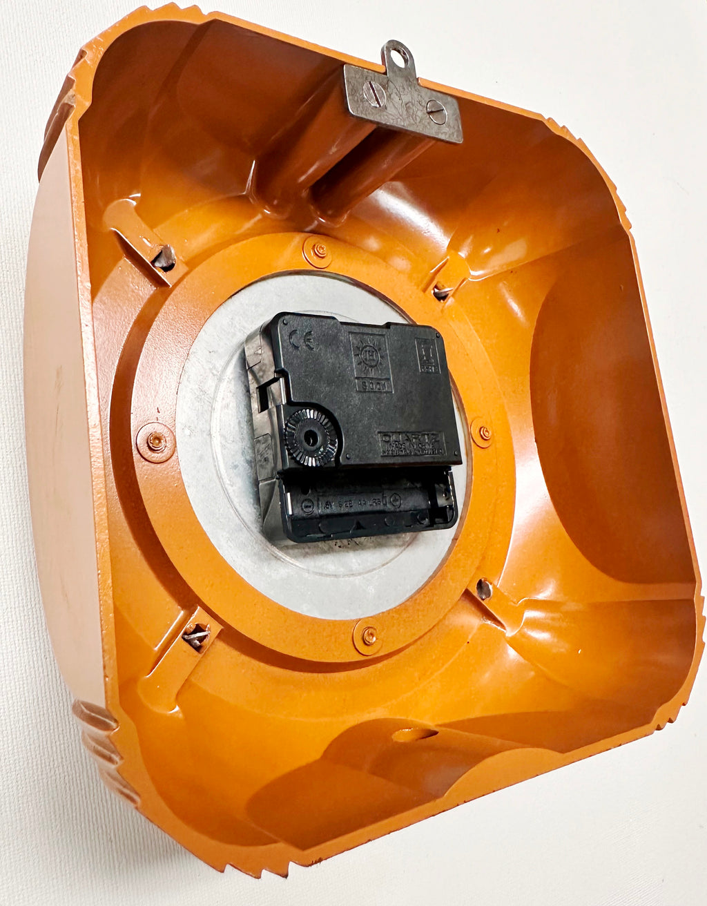 Vintage Orange Bakelite Smiths Sectric Kitchen Wall Clock | Adelaide Clocks