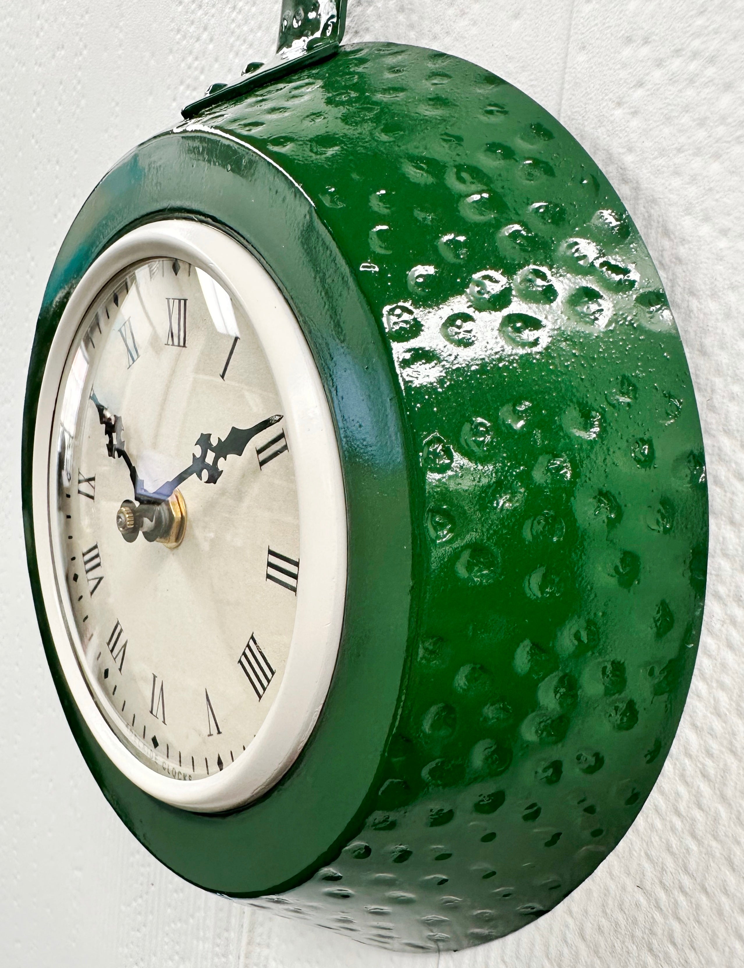 Vintage Green Frying Pan Kitchen Wall Clock | Adelaide Clocks