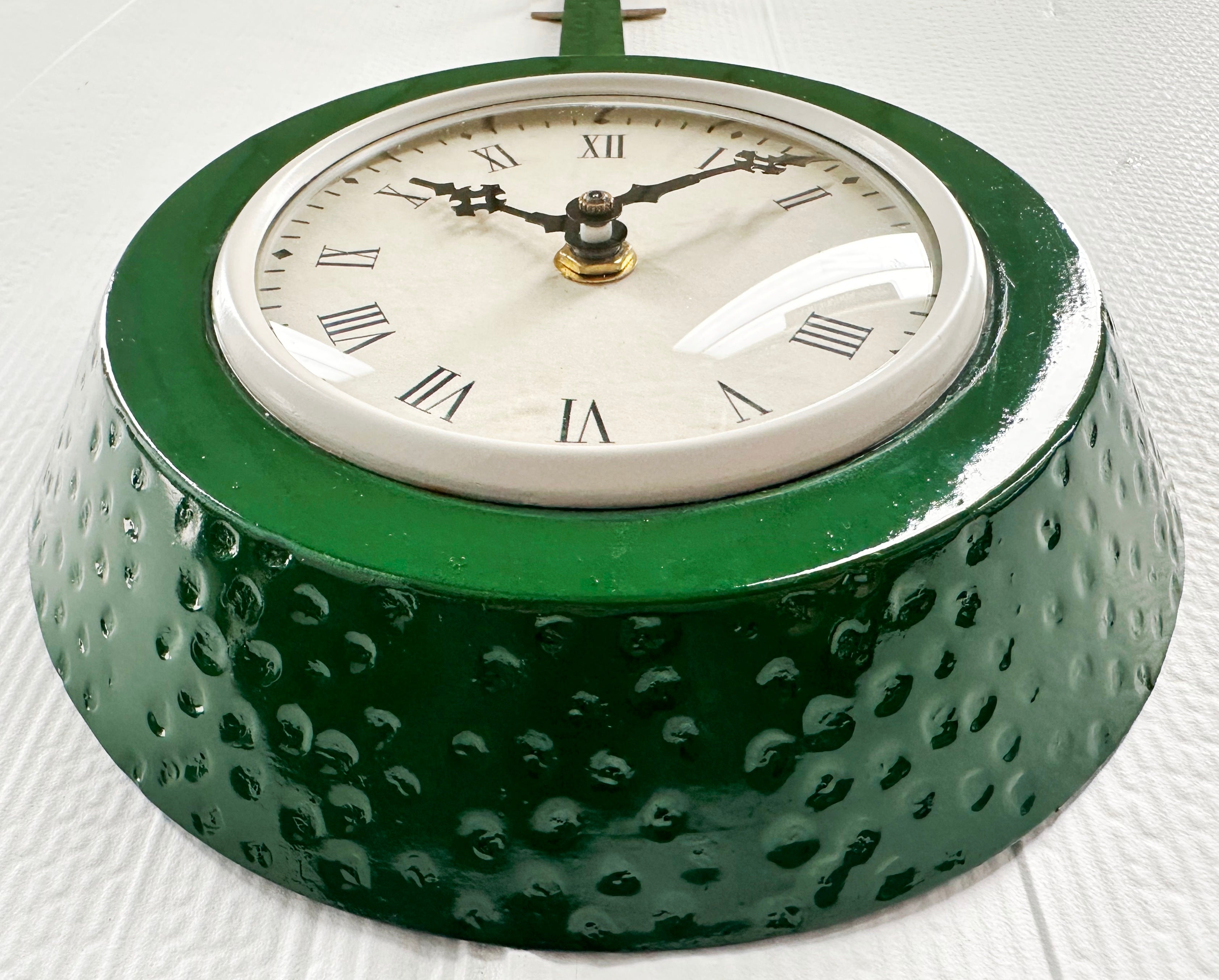Vintage Green Frying Pan Kitchen Wall Clock | Adelaide Clocks