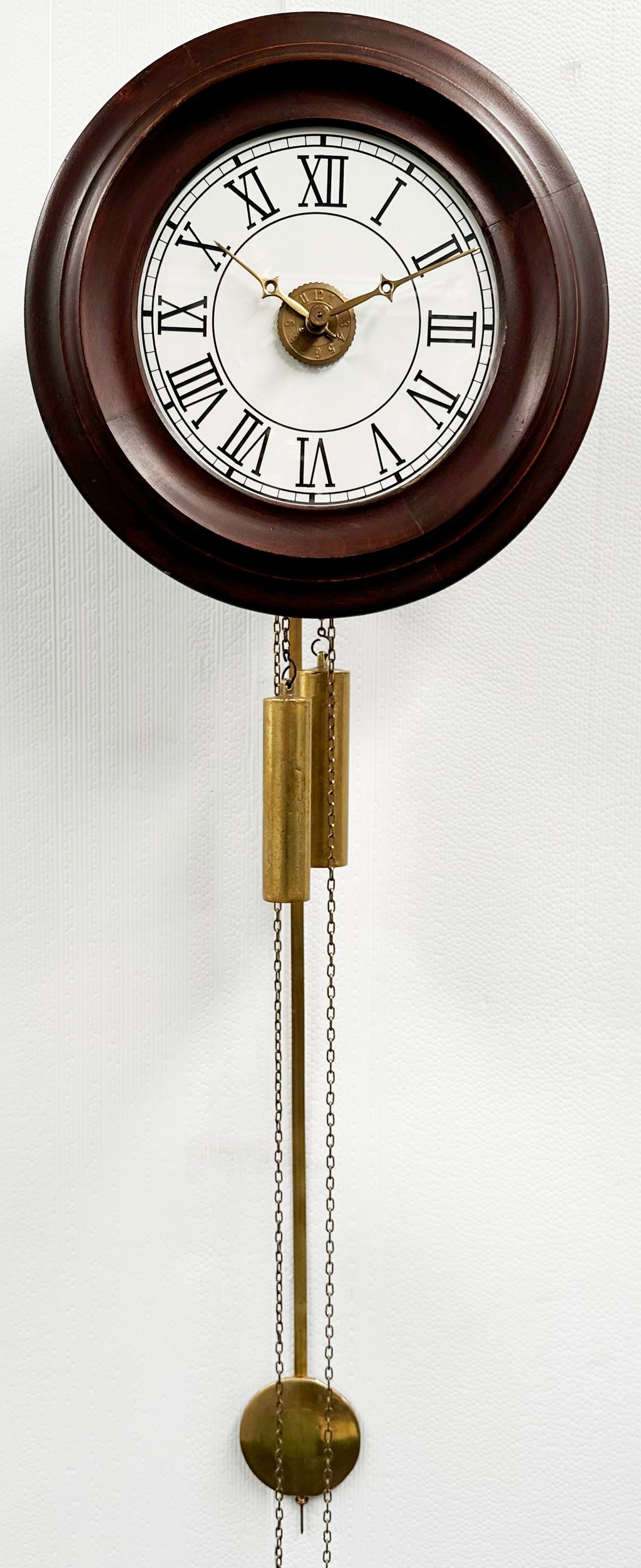 Antique Top Bell Alarm Strike Pendulum Wall Clock | Adelaide Clocks