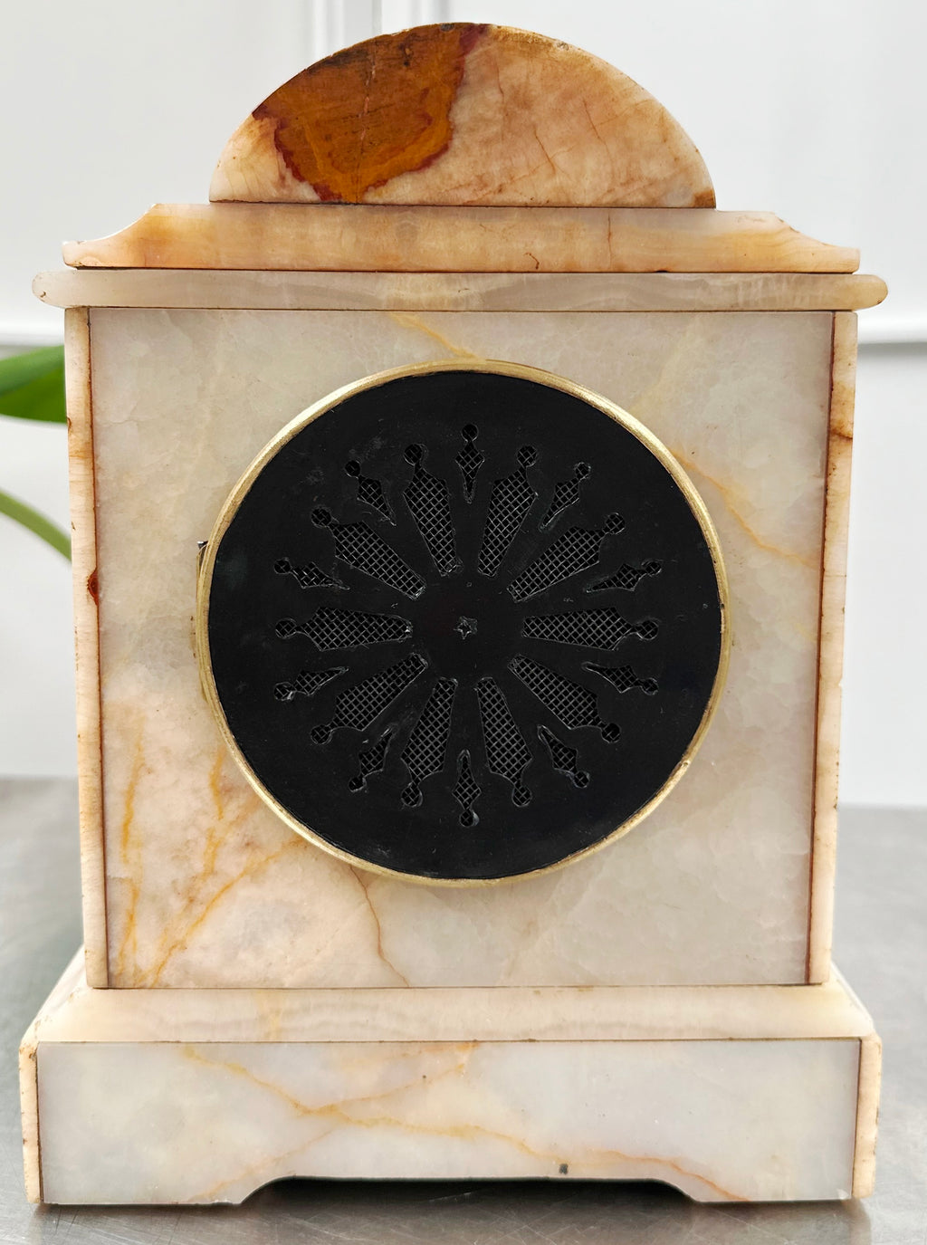 Antique French White Marble Quartz Mantel Clock | Adelaide Clocks