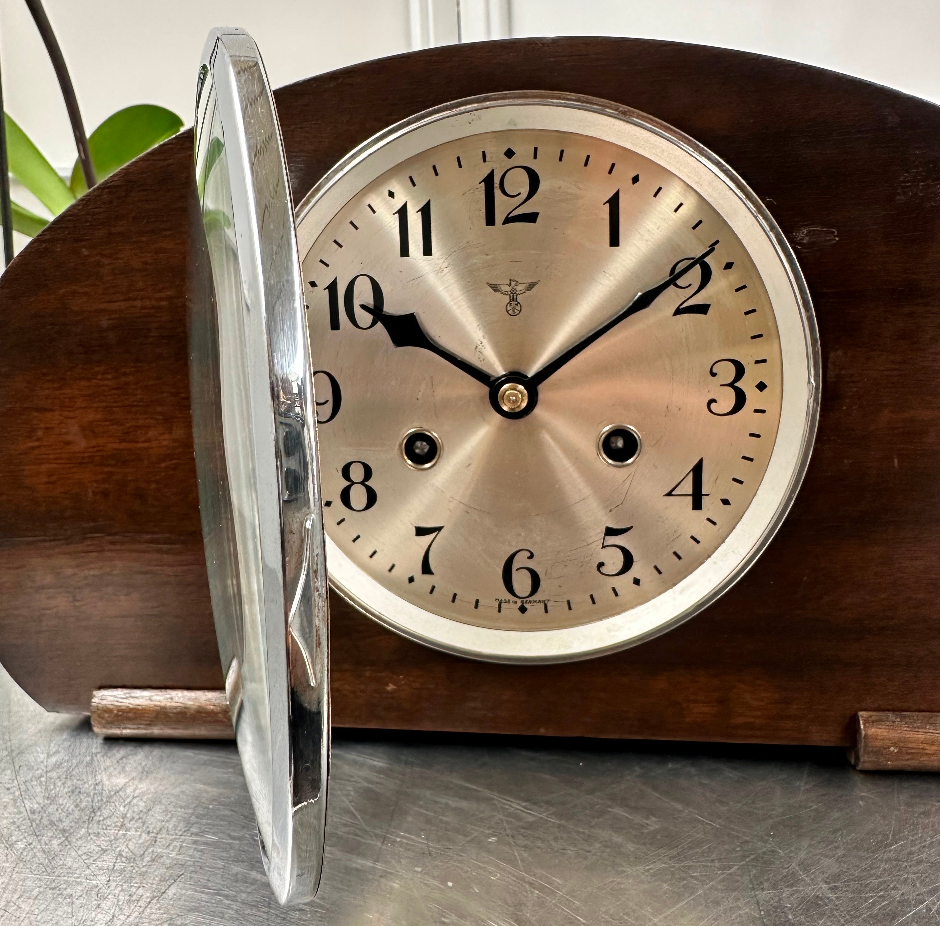 Vintage FMS Hammer on Coil Strike Pendulum Mantel Clock | Adelaide Clocks