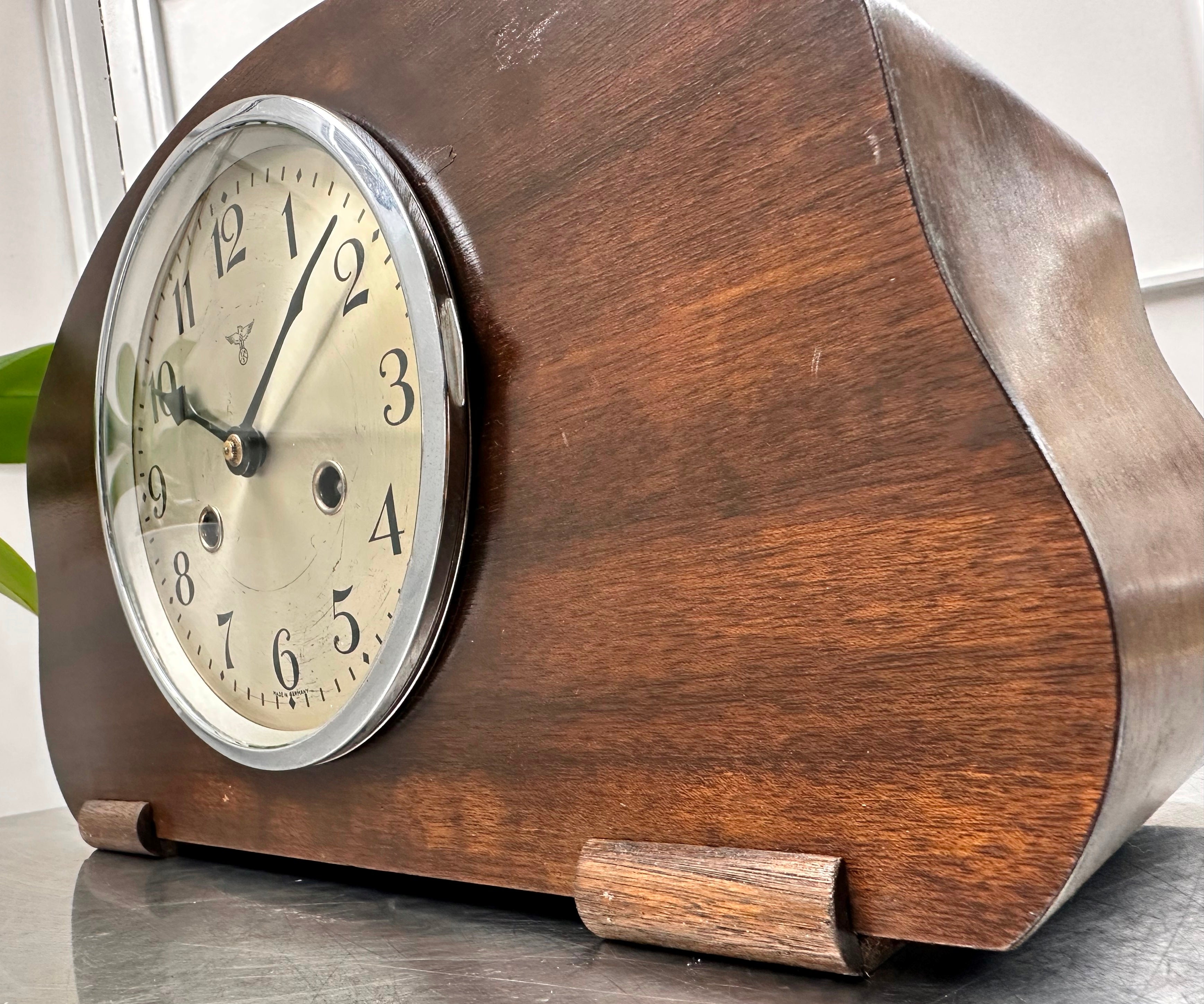 Vintage FMS Hammer on Coil Strike Pendulum Mantel Clock | Adelaide Clocks