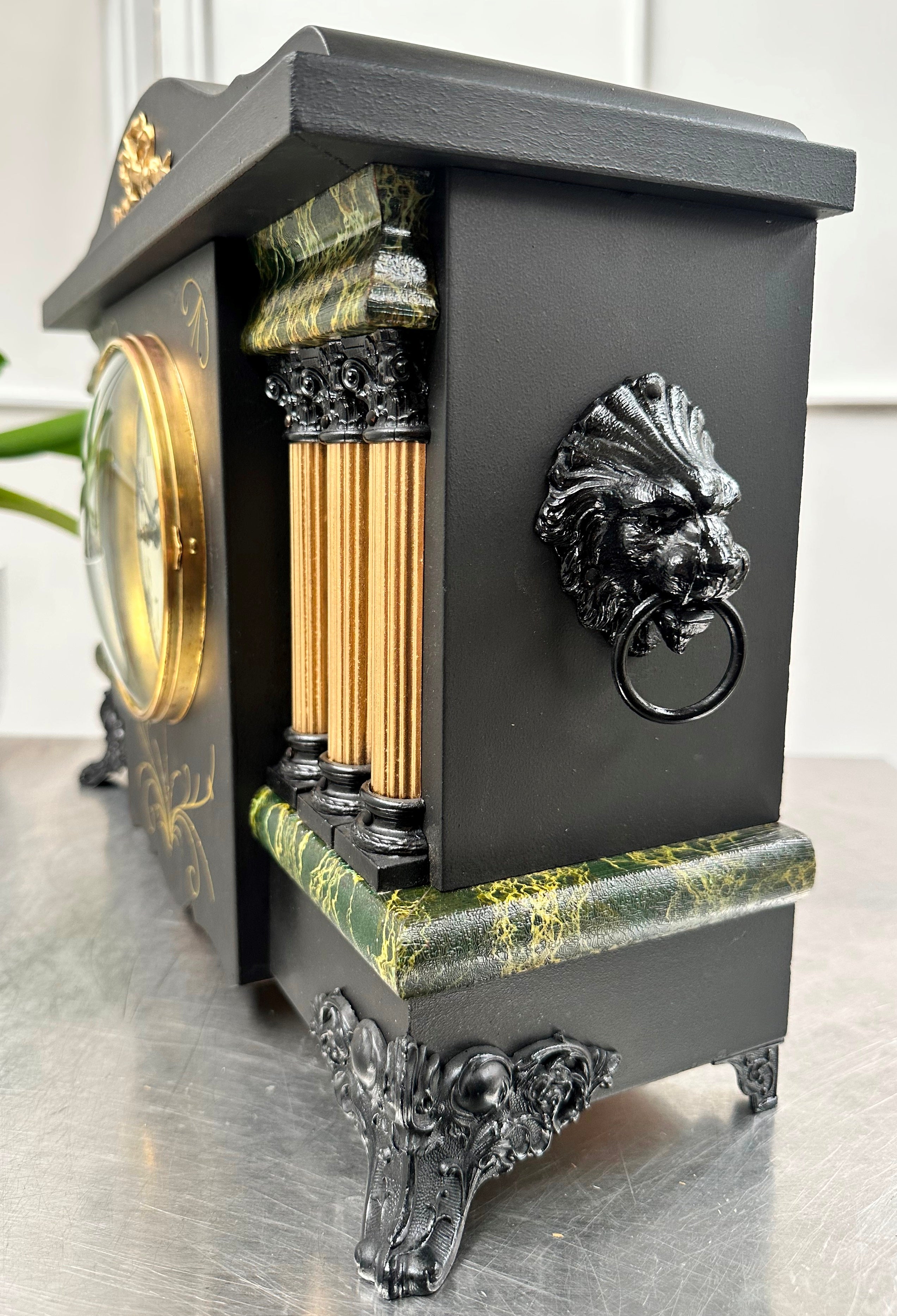 Antique Session Hammer on Bell and Coil Strike Mantel Clock | Adelaide Clocks