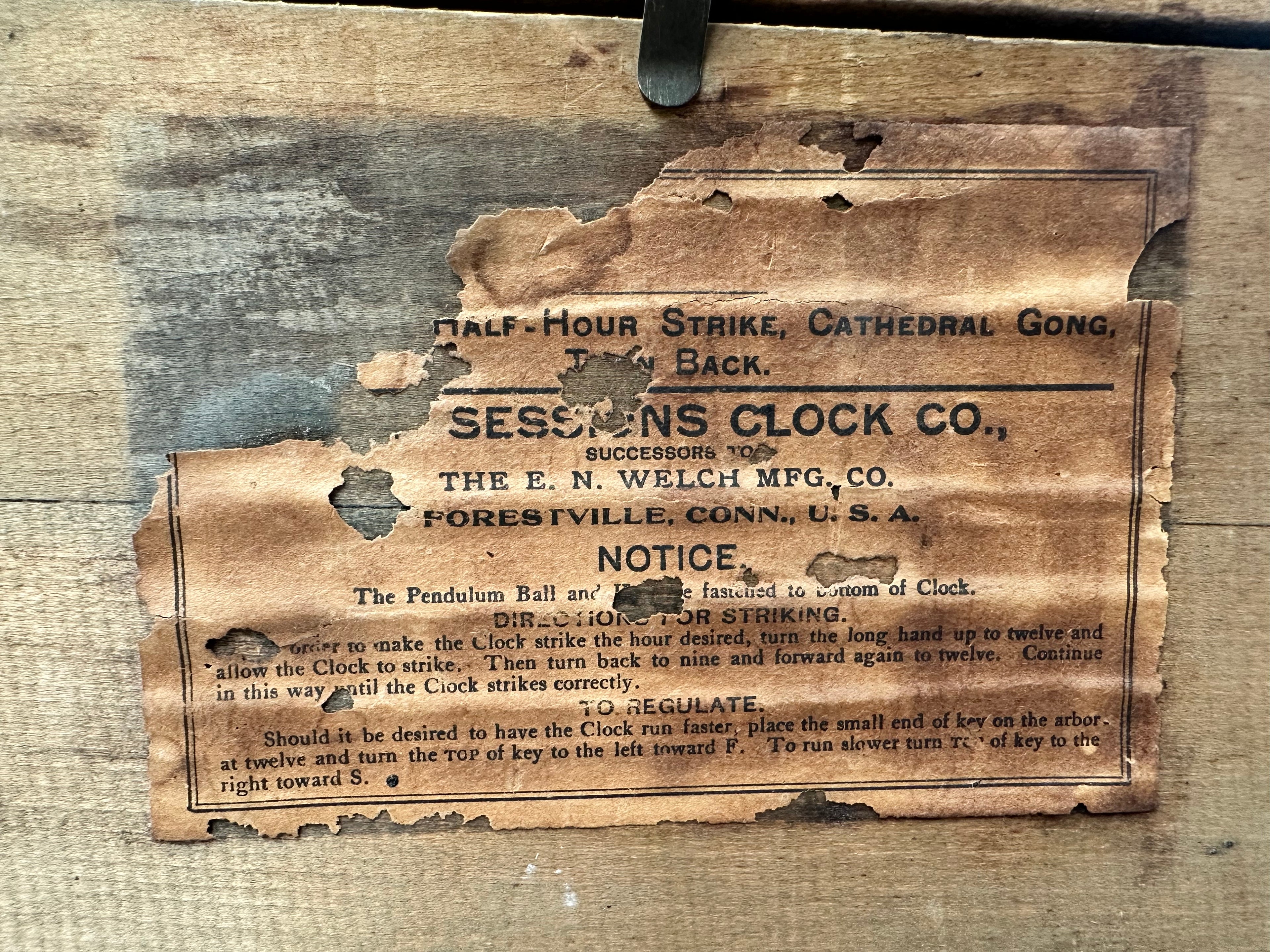 Antique Session Hammer on Bell and Coil Strike Mantel Clock | Adelaide Clocks