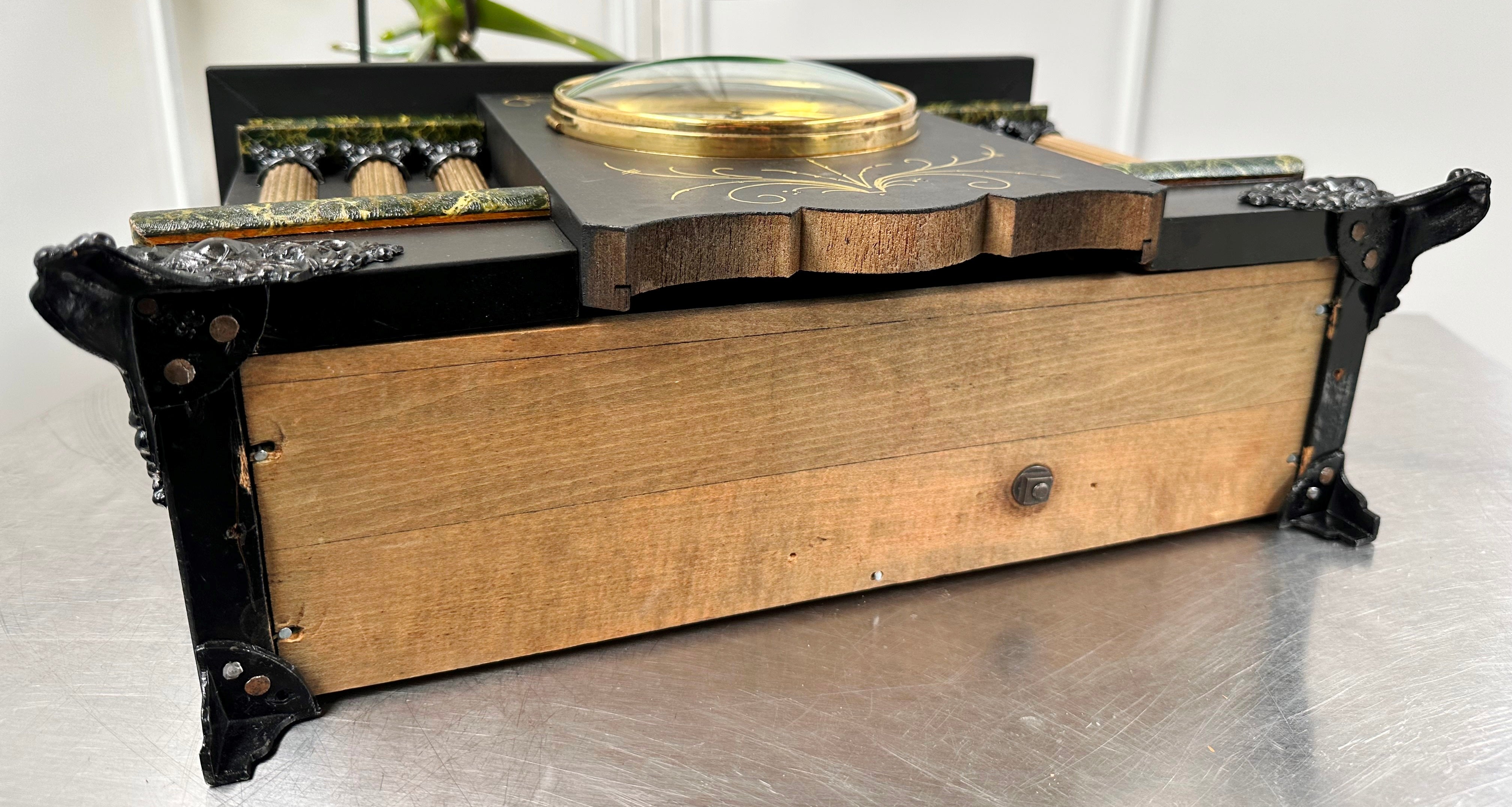 Antique Session Hammer on Bell and Coil Strike Mantel Clock | Adelaide Clocks