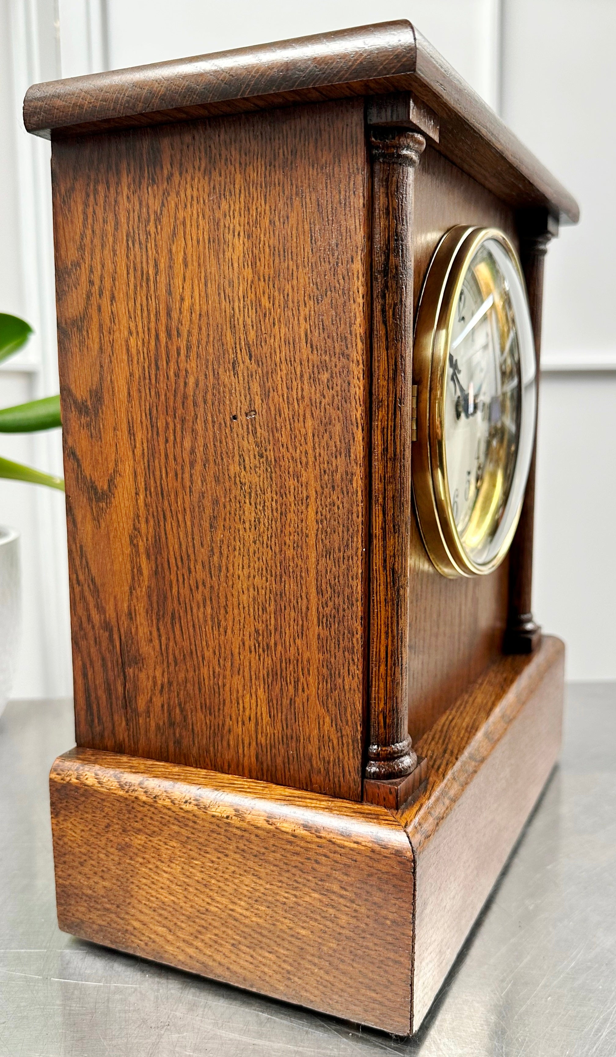 Vintage Oak Sessions Hammer Strike Mantel Clock | Adelaide Clocks