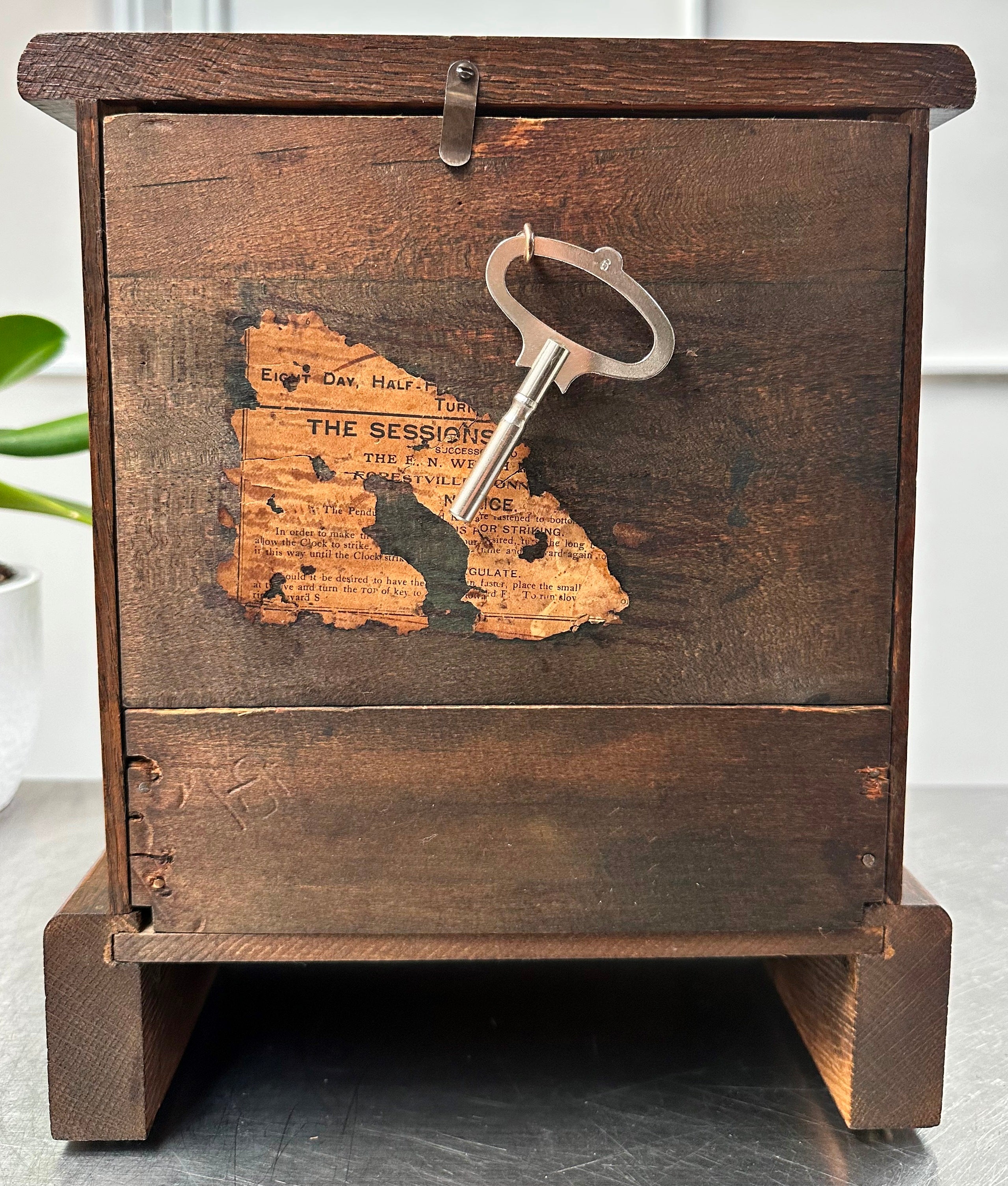 Vintage Oak Sessions Hammer Strike Mantel Clock | Adelaide Clocks