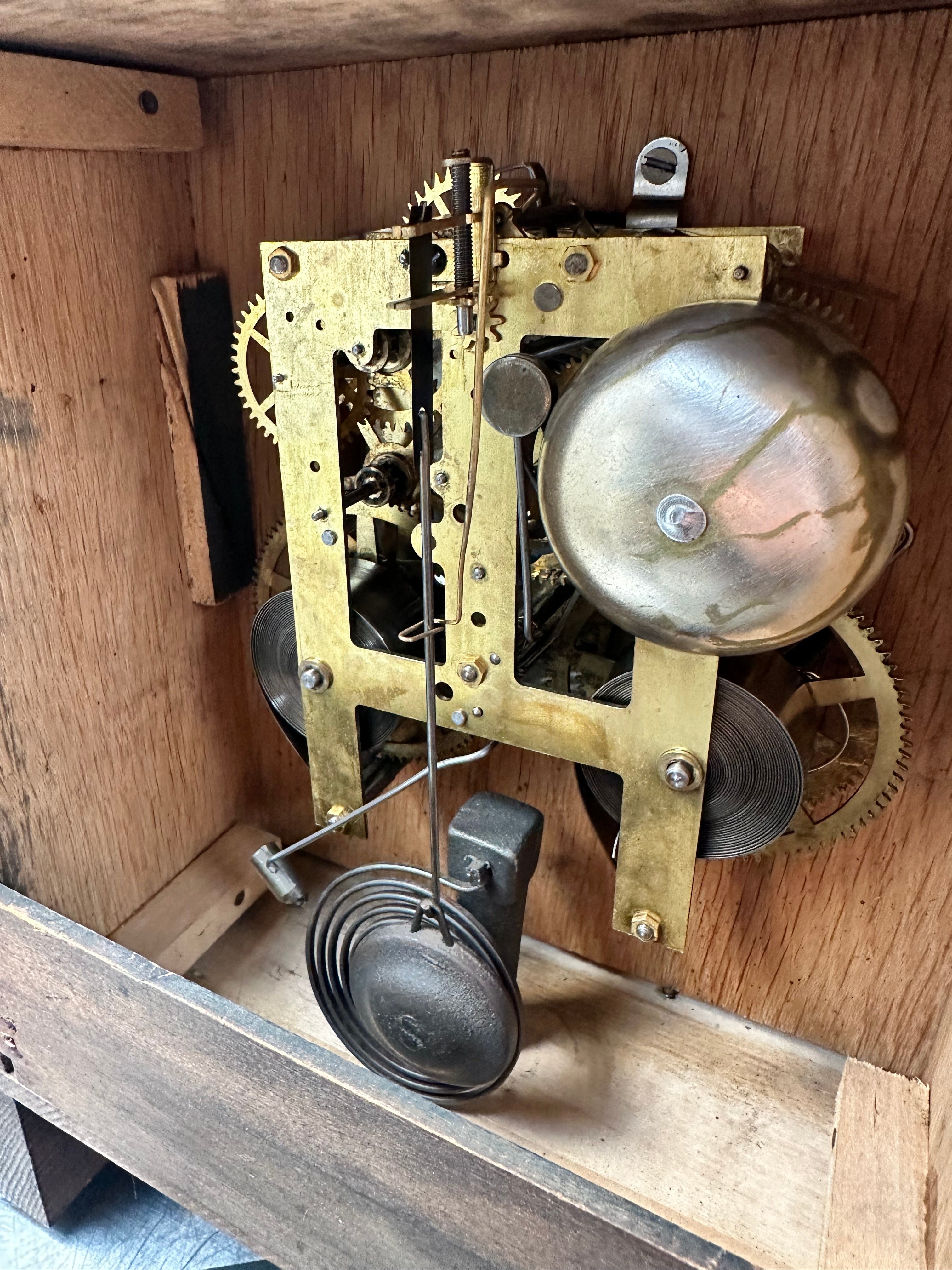 Vintage Oak Sessions Hammer Strike Mantel Clock | Adelaide Clocks