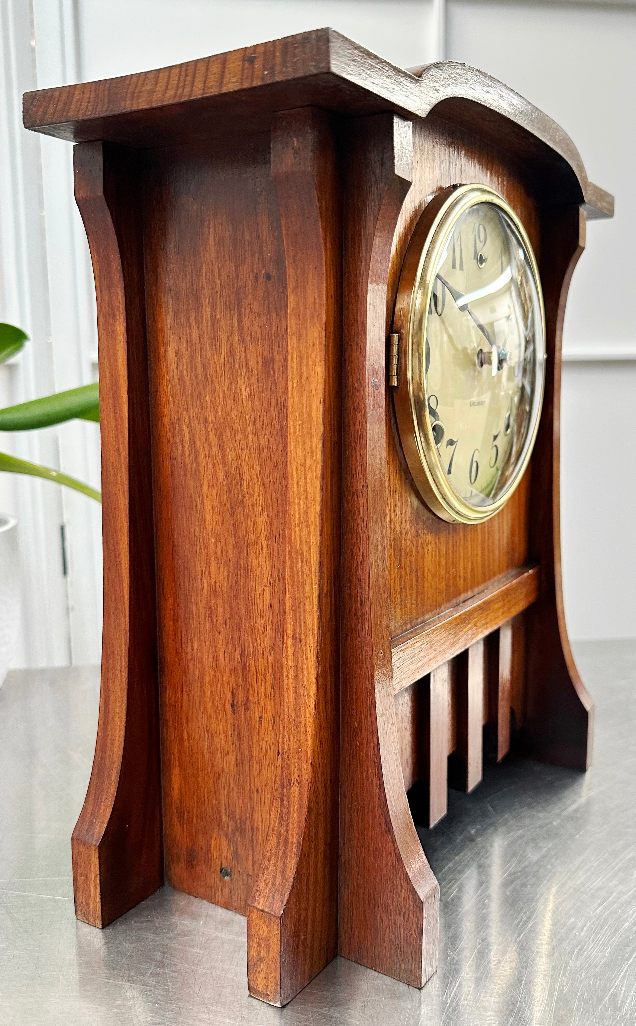 Antique GILBERT U.S.A Hammer on Coil Strike Mantel Clock | Adelaide Clocks