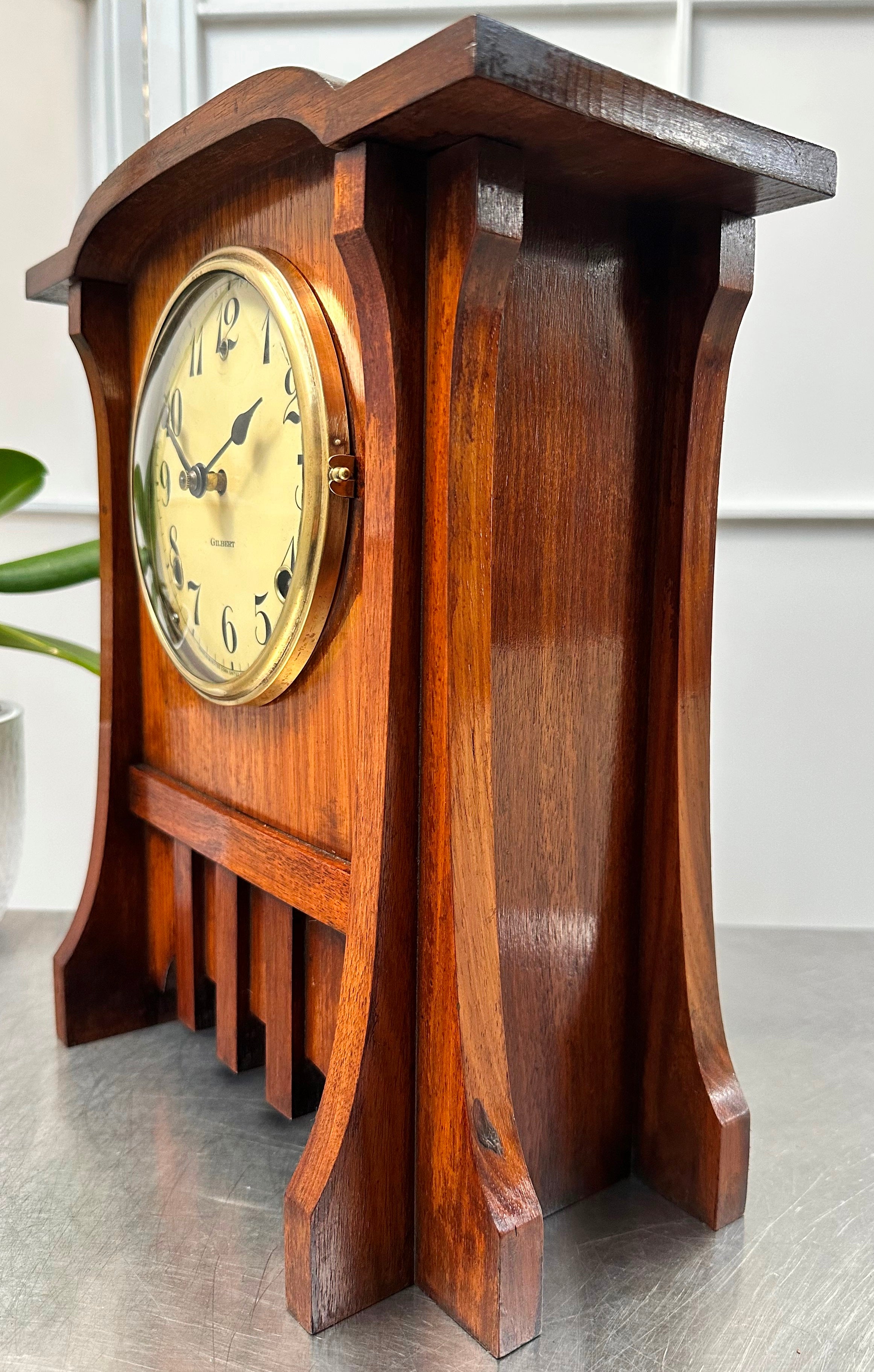 Antique GILBERT U.S.A Hammer on Coil Strike Mantel Clock | Adelaide Clocks