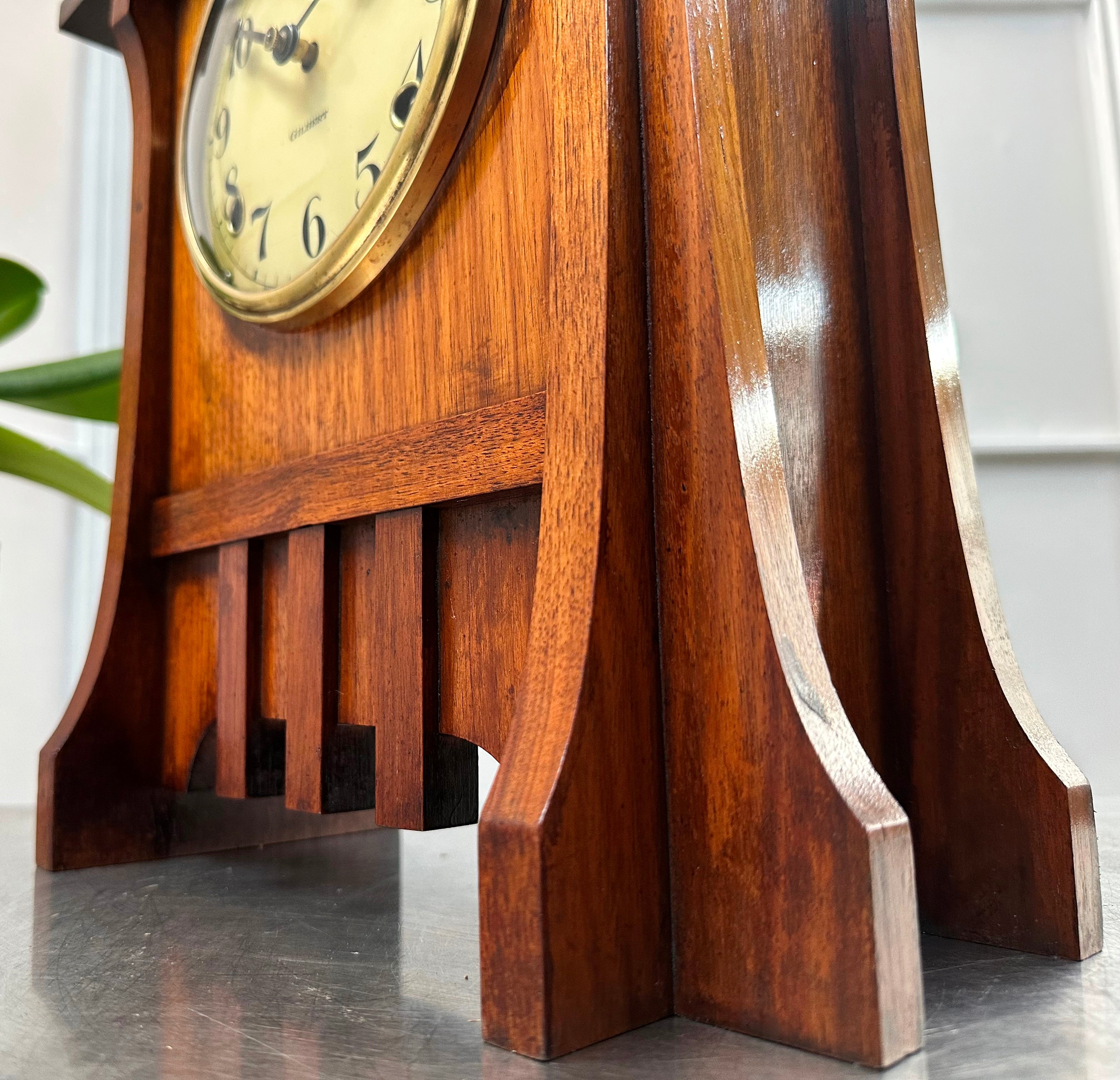 Antique GILBERT U.S.A Hammer on Coil Strike Mantel Clock | Adelaide Clocks