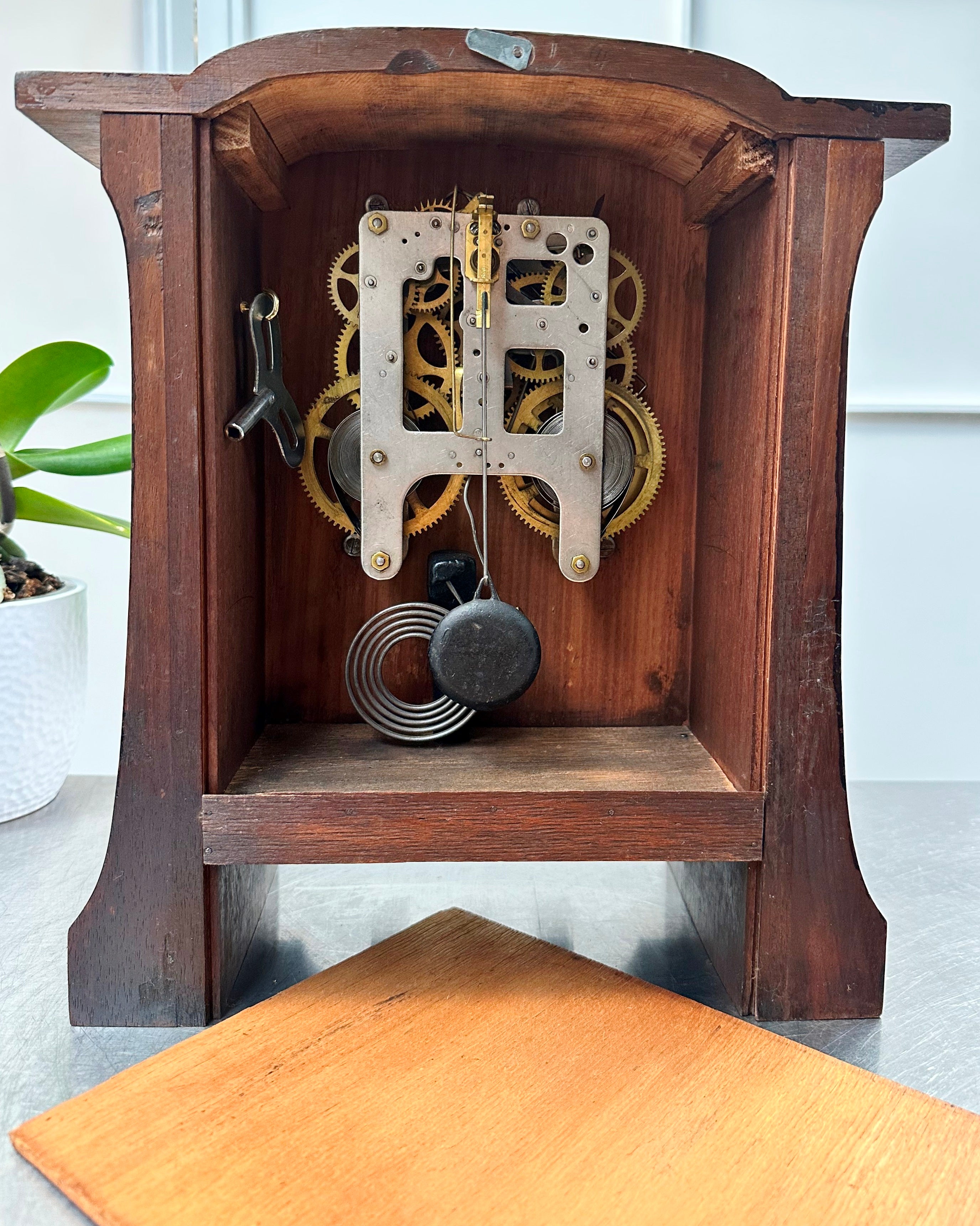 Antique GILBERT U.S.A Hammer on Coil Strike Mantel Clock | Adelaide Clocks