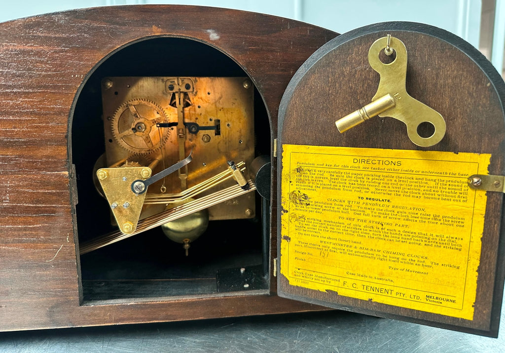 Vintage Art Deco Westminster Chime Mantel Clock | Adelaide Clocks