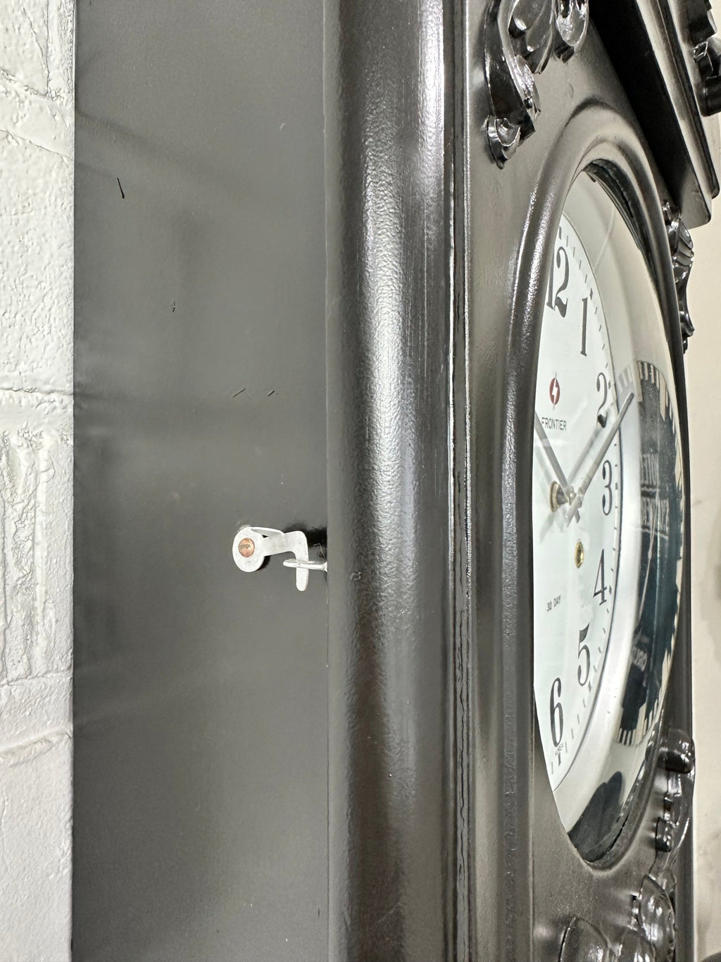 Vintage Frontier Quartz Black Pendulum Wall Clock | Adelaide Clocks
