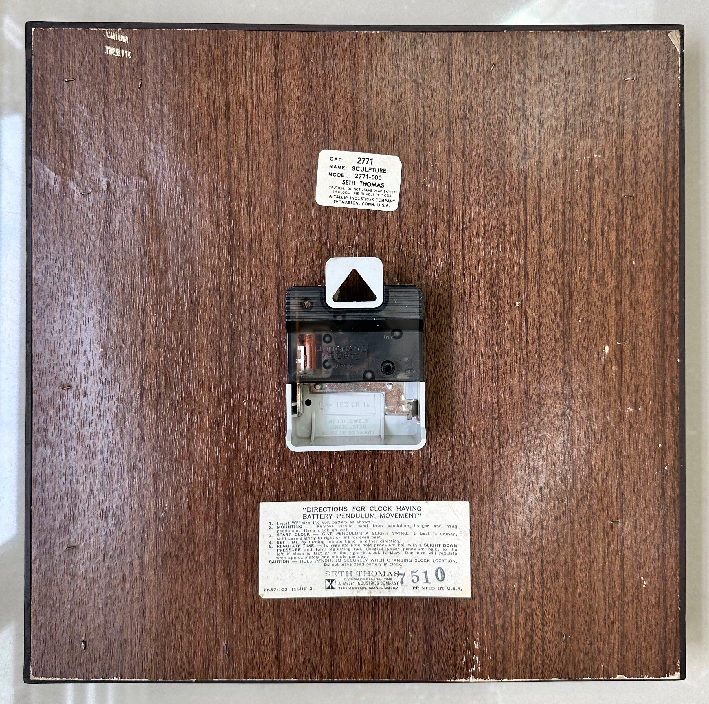 Original Vintage Seth Thomas Battery Wall Clock | Adelaide