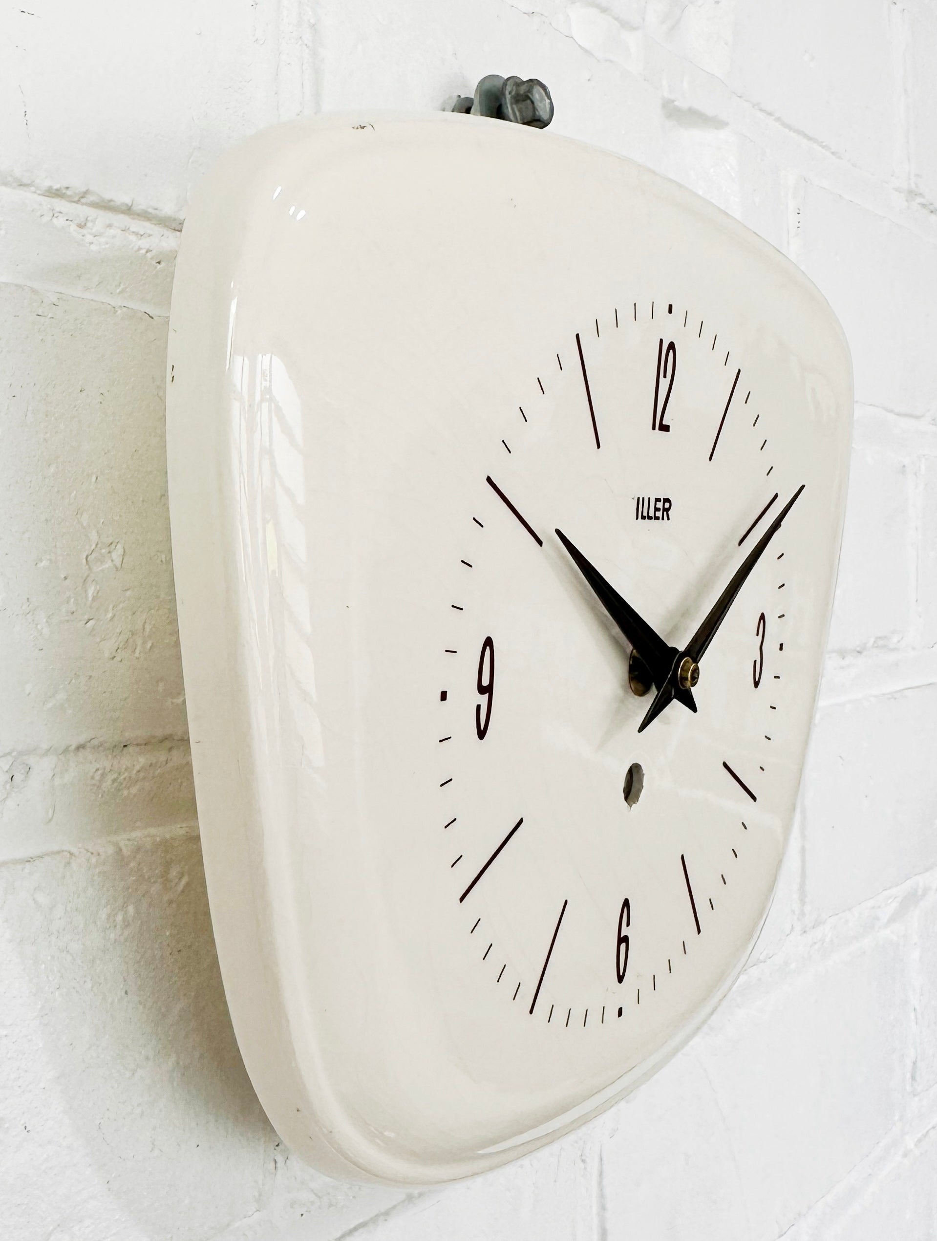 Vintage ILLER Ceramic Kitchen Wall Clock | eXibit collection