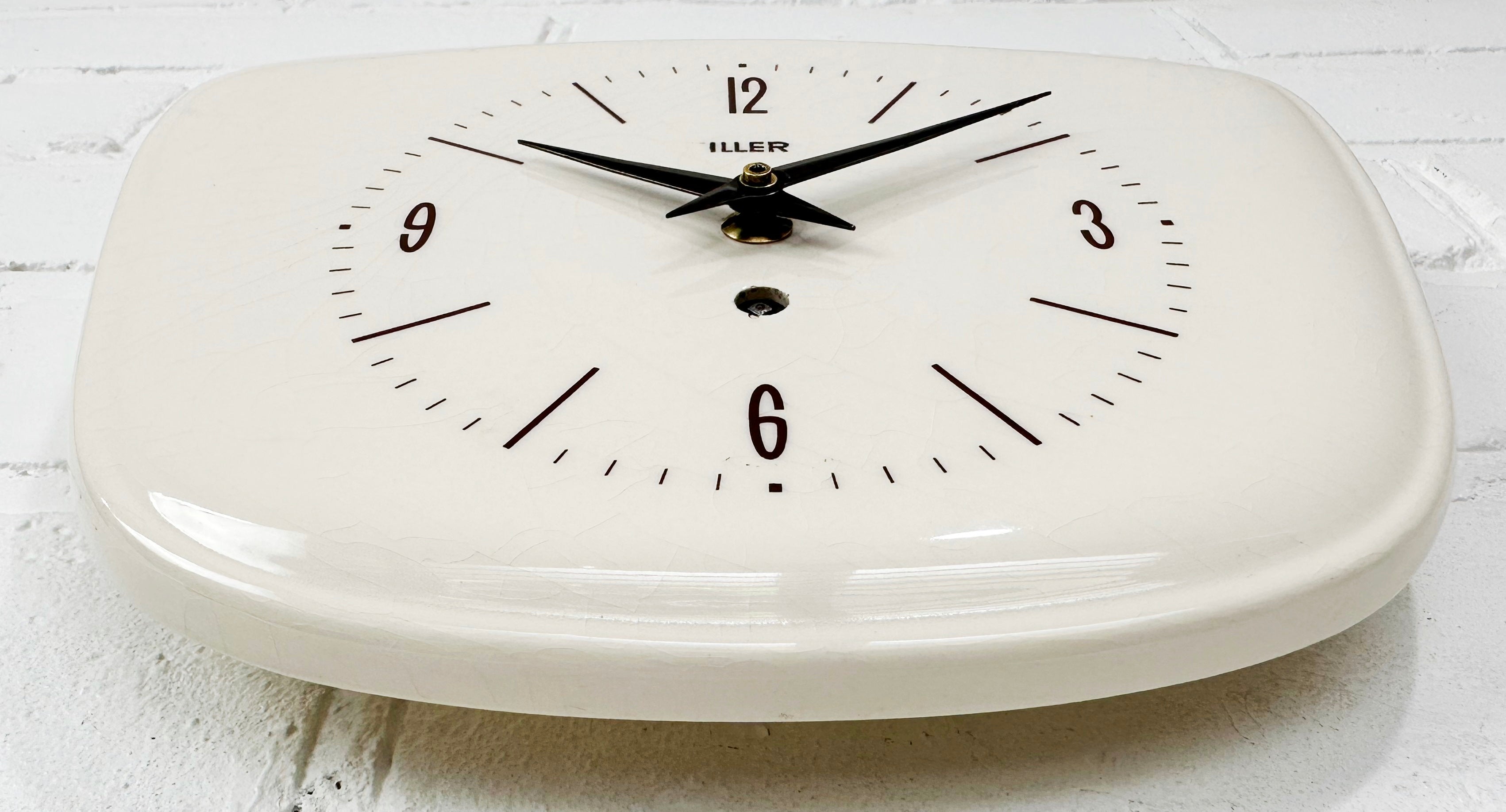 Vintage ILLER Ceramic Kitchen Wall Clock | eXibit collection