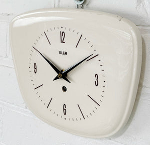 Vintage ILLER Ceramic Kitchen Wall Clock | eXibit collection