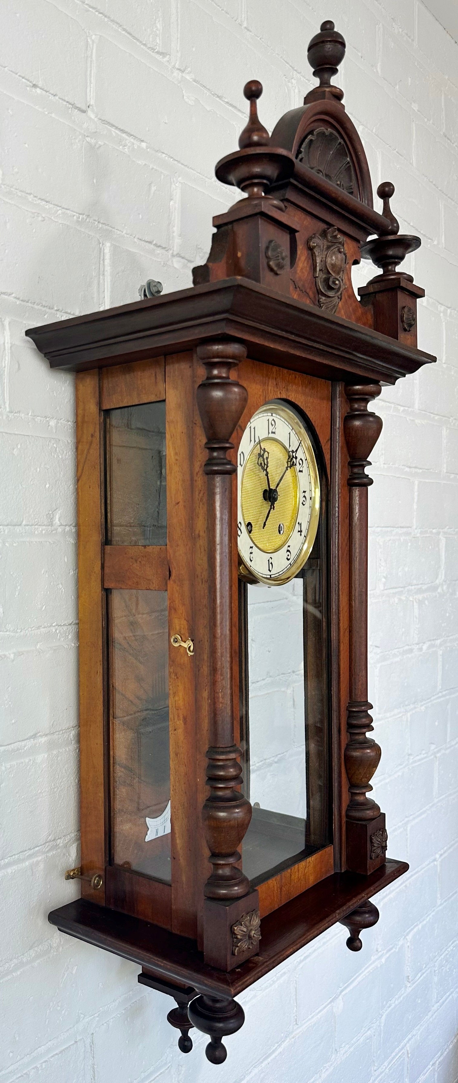Antique L.F.S. Bim Bam Regulator Pendulum Strike Wall Clock | Adelaide Clocks