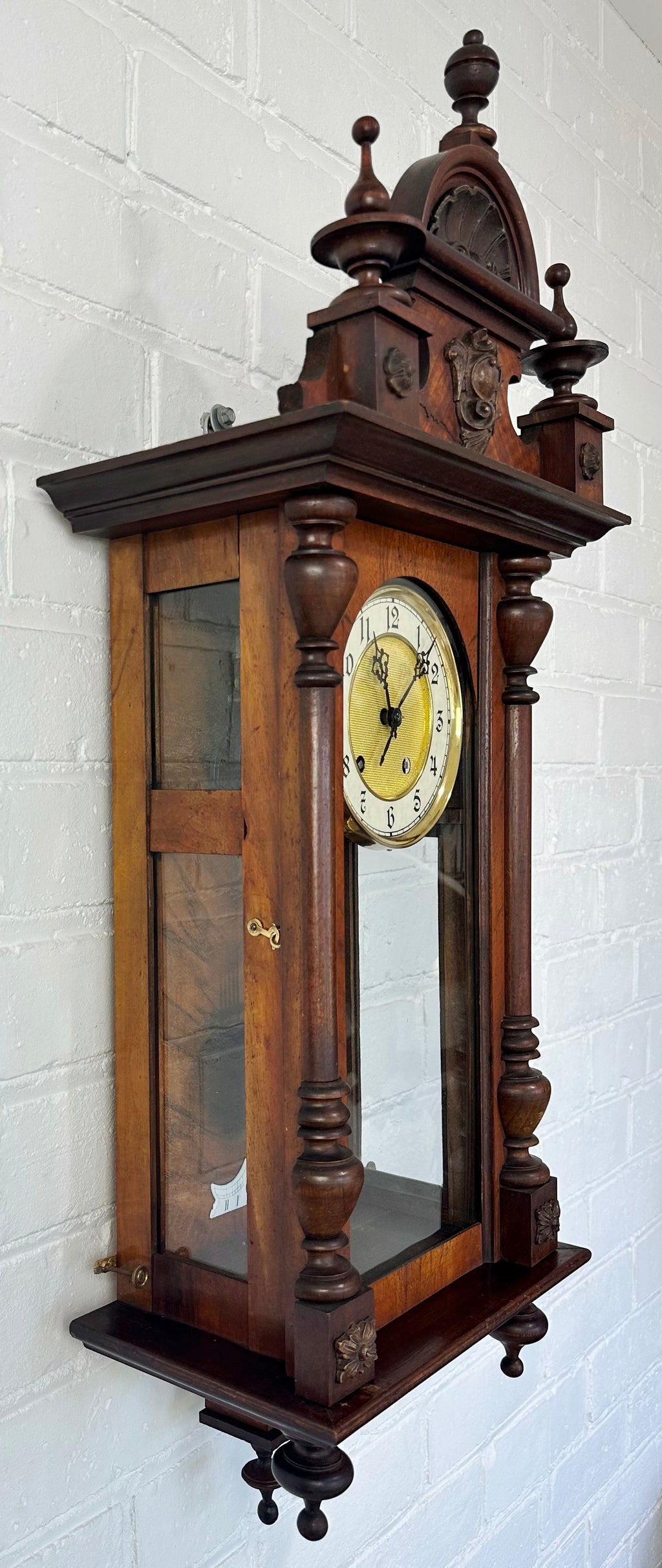 Antique L.F.S. Bim Bam Regulator Pendulum Strike Wall Clock | Adelaide Clocks