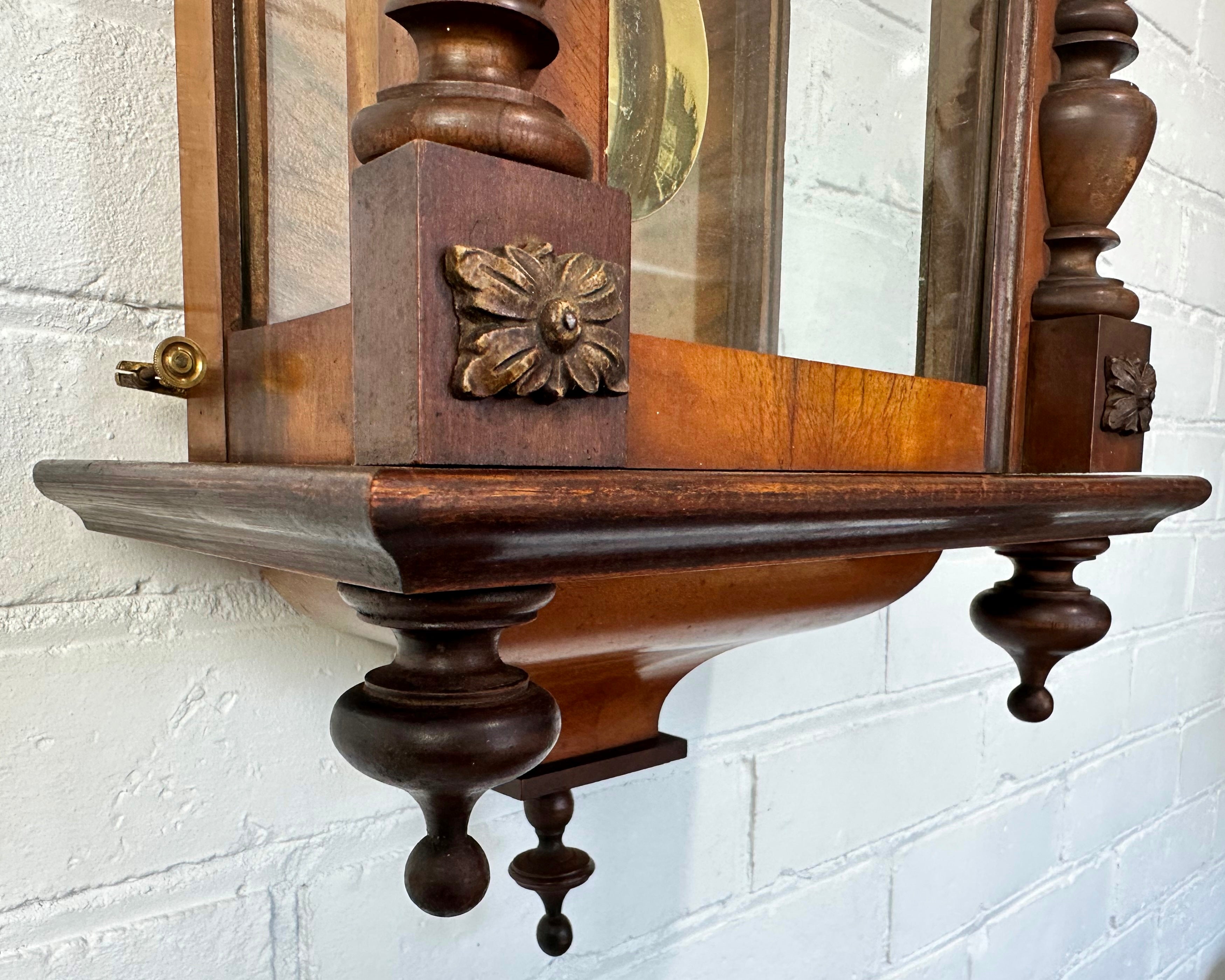 Antique L.F.S. Bim Bam Regulator Pendulum Strike Wall Clock | Adelaide Clocks