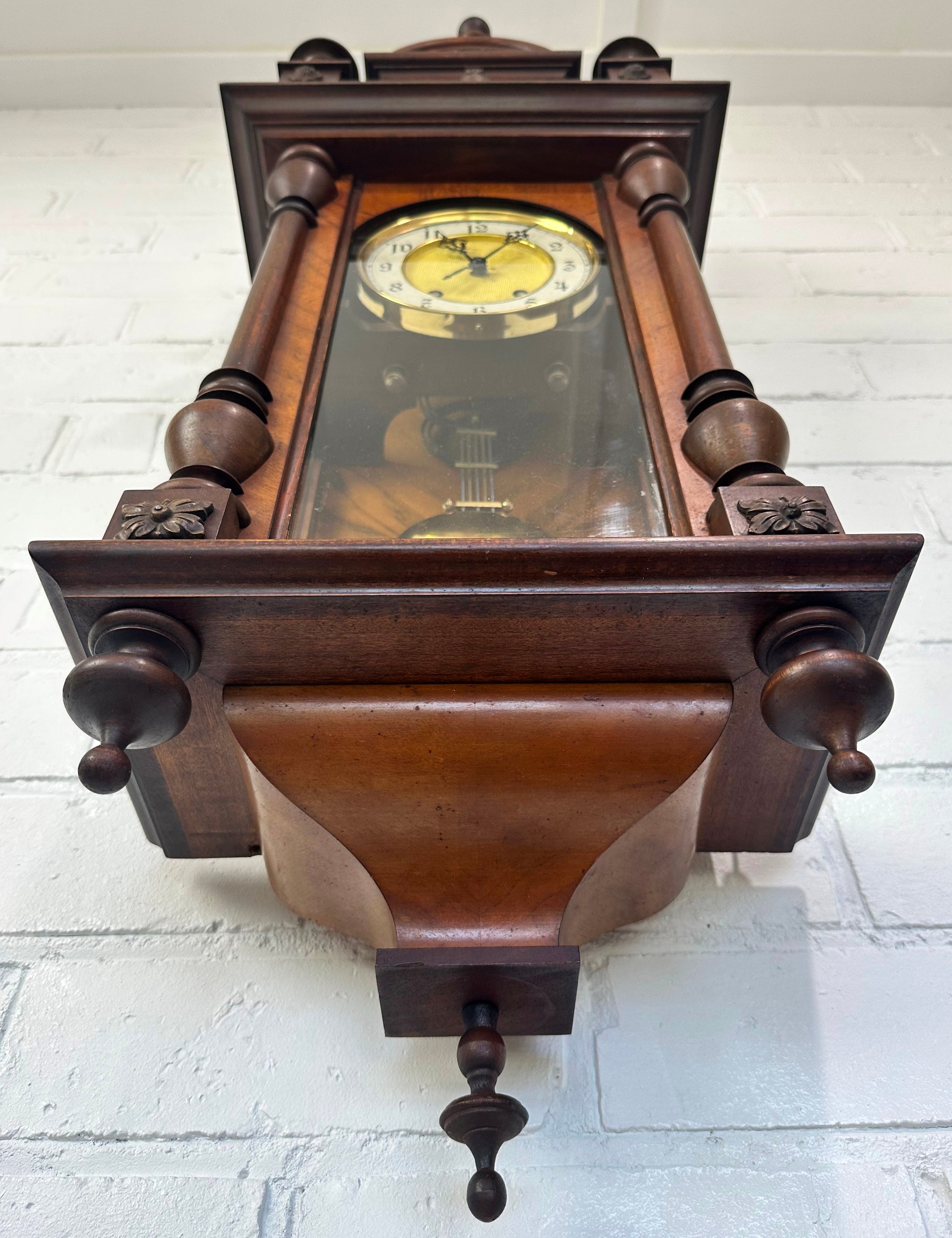 Antique L.F.S. Bim Bam Regulator Pendulum Strike Wall Clock | Adelaide Clocks