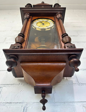 Antique L.F.S. Bim Bam Regulator Pendulum Strike Wall Clock | Adelaide Clocks