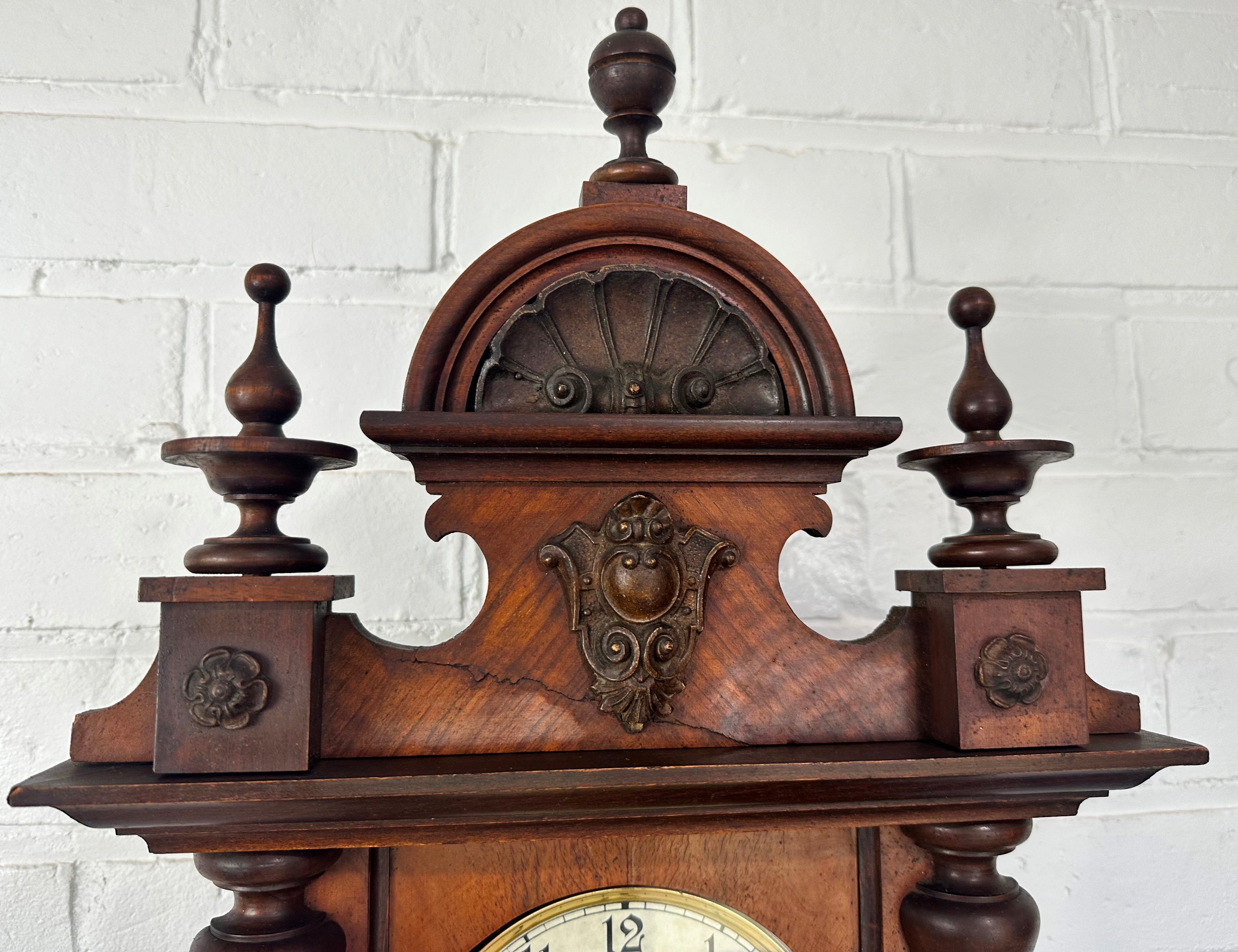 Antique L.F.S. Bim Bam Regulator Pendulum Strike Wall Clock | Adelaide Clocks
