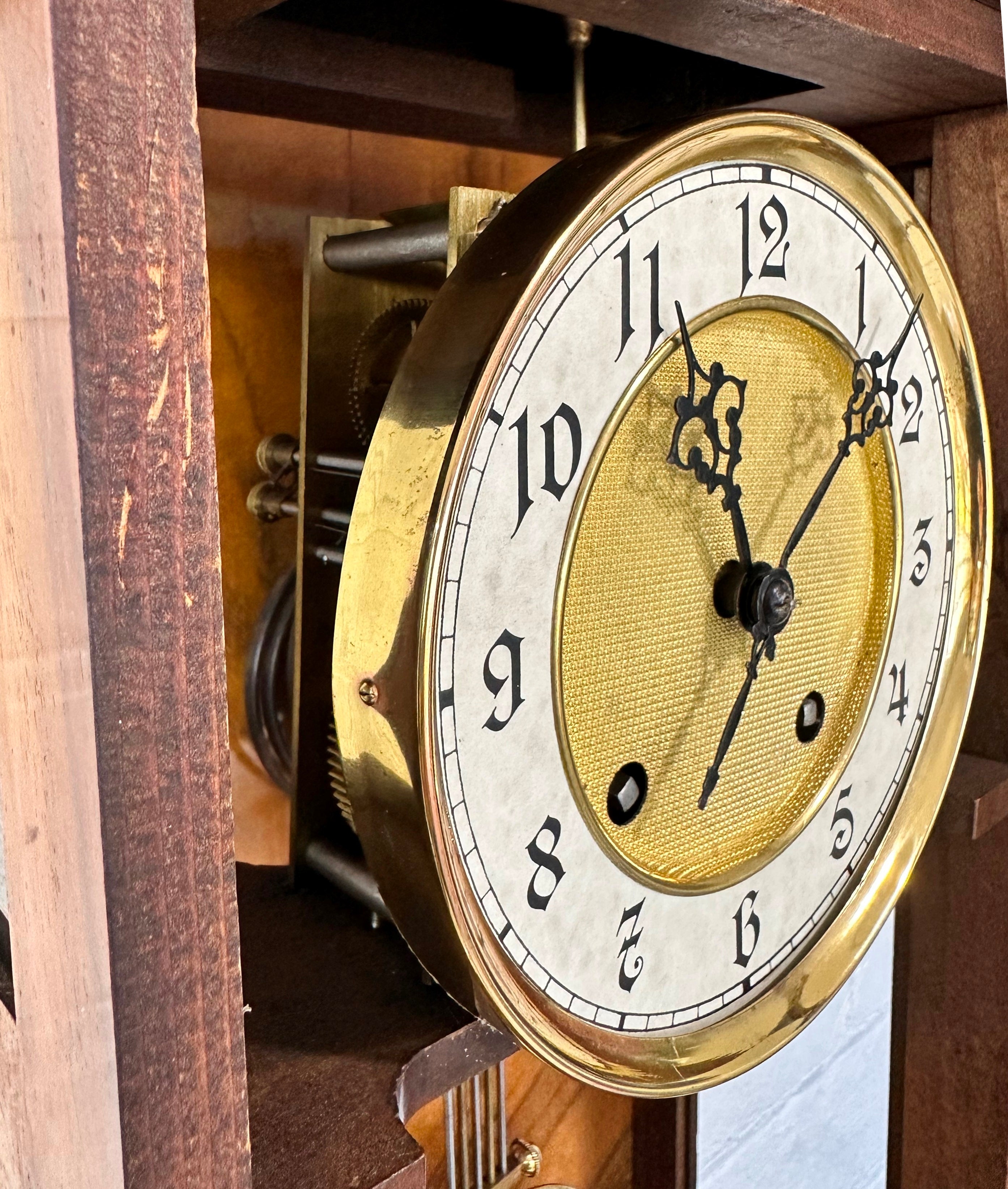 Antique L.F.S. Bim Bam Regulator Pendulum Strike Wall Clock | Adelaide Clocks