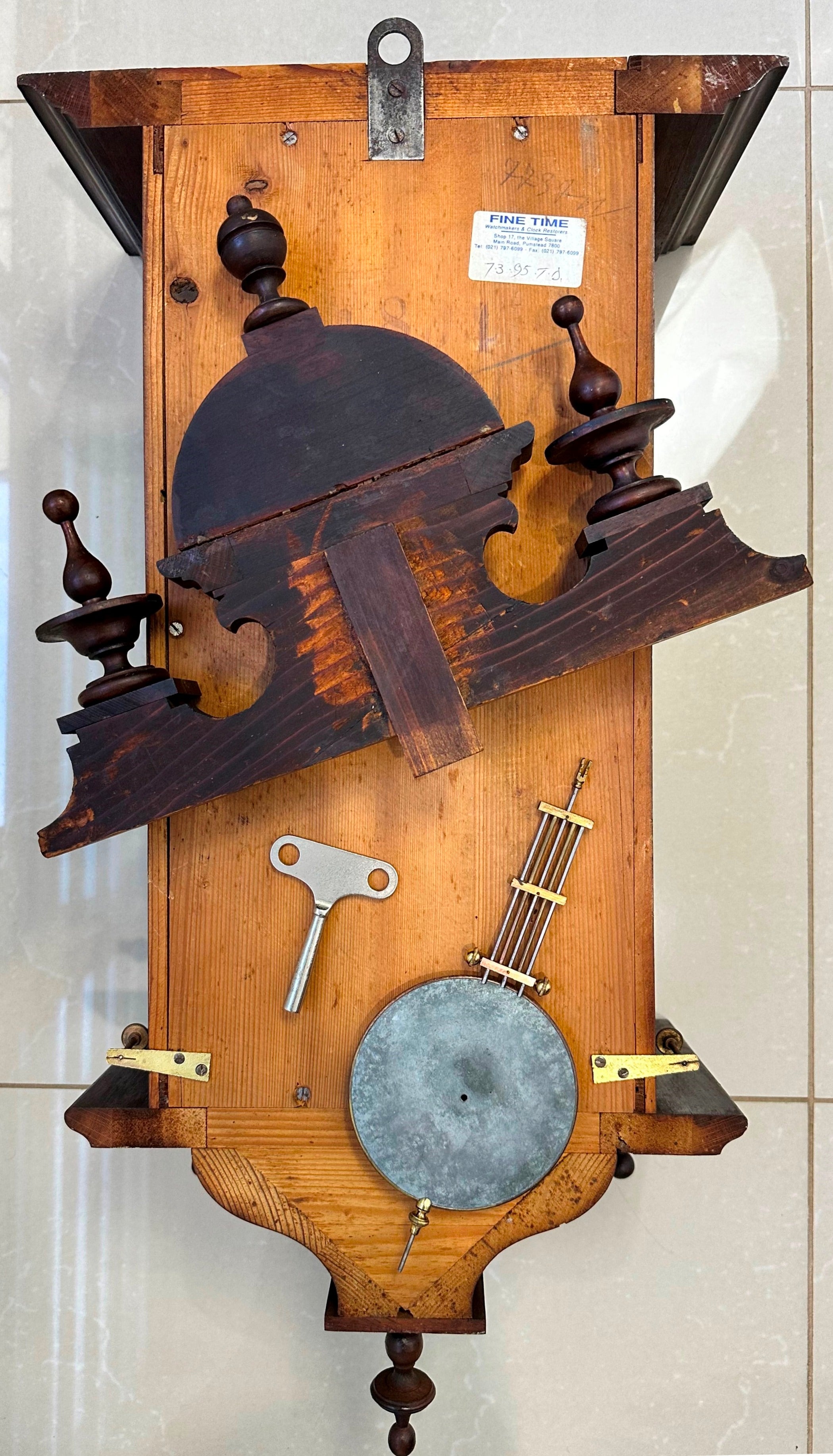 Antique L.F.S. Bim Bam Regulator Pendulum Strike Wall Clock | Adelaide Clocks