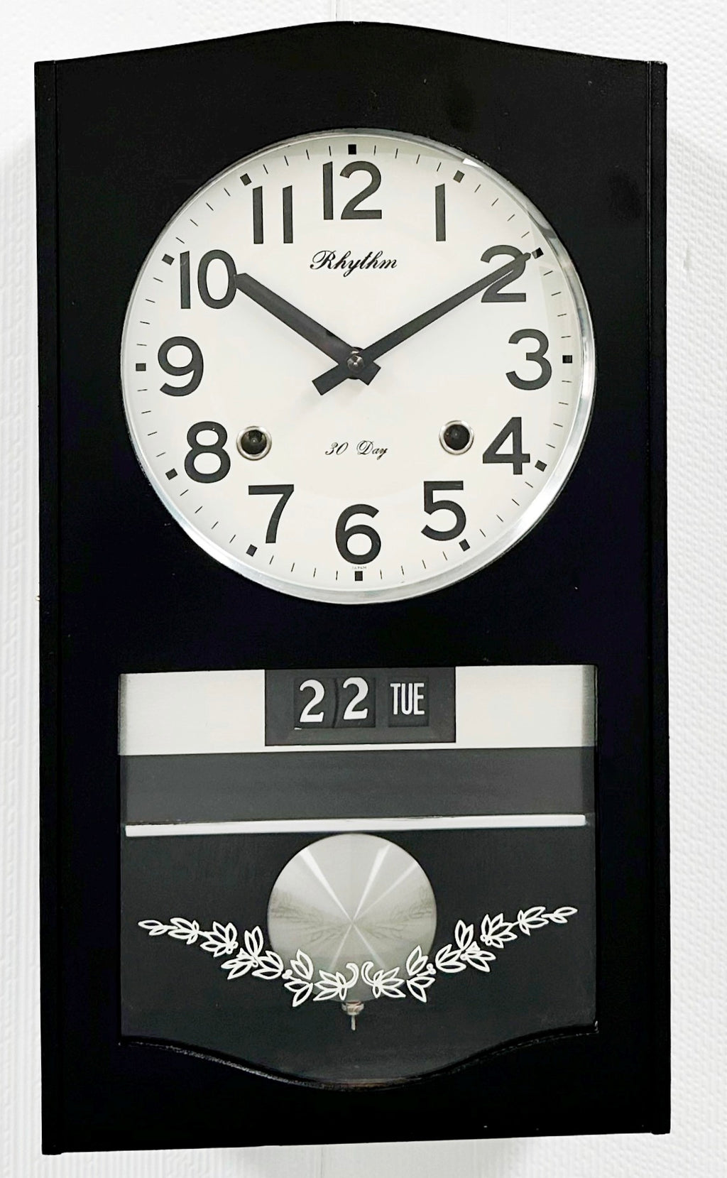 Vintage Rhythm 30 Day Time & Calendar Japan Wall Clock | Adelaide Clocks
