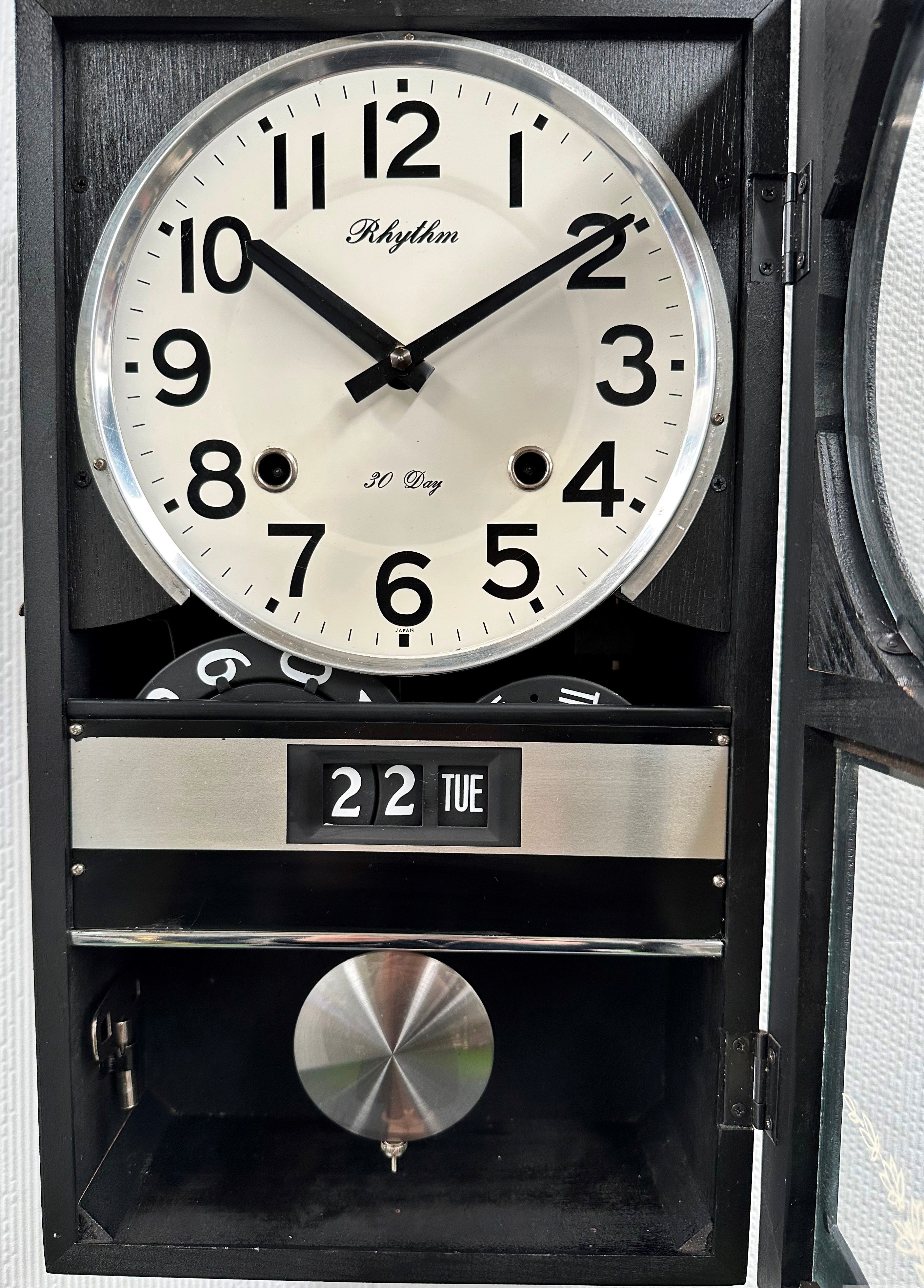 Vintage Rhythm 30 Day Time & Calendar Japan Wall Clock | Adelaide Clocks