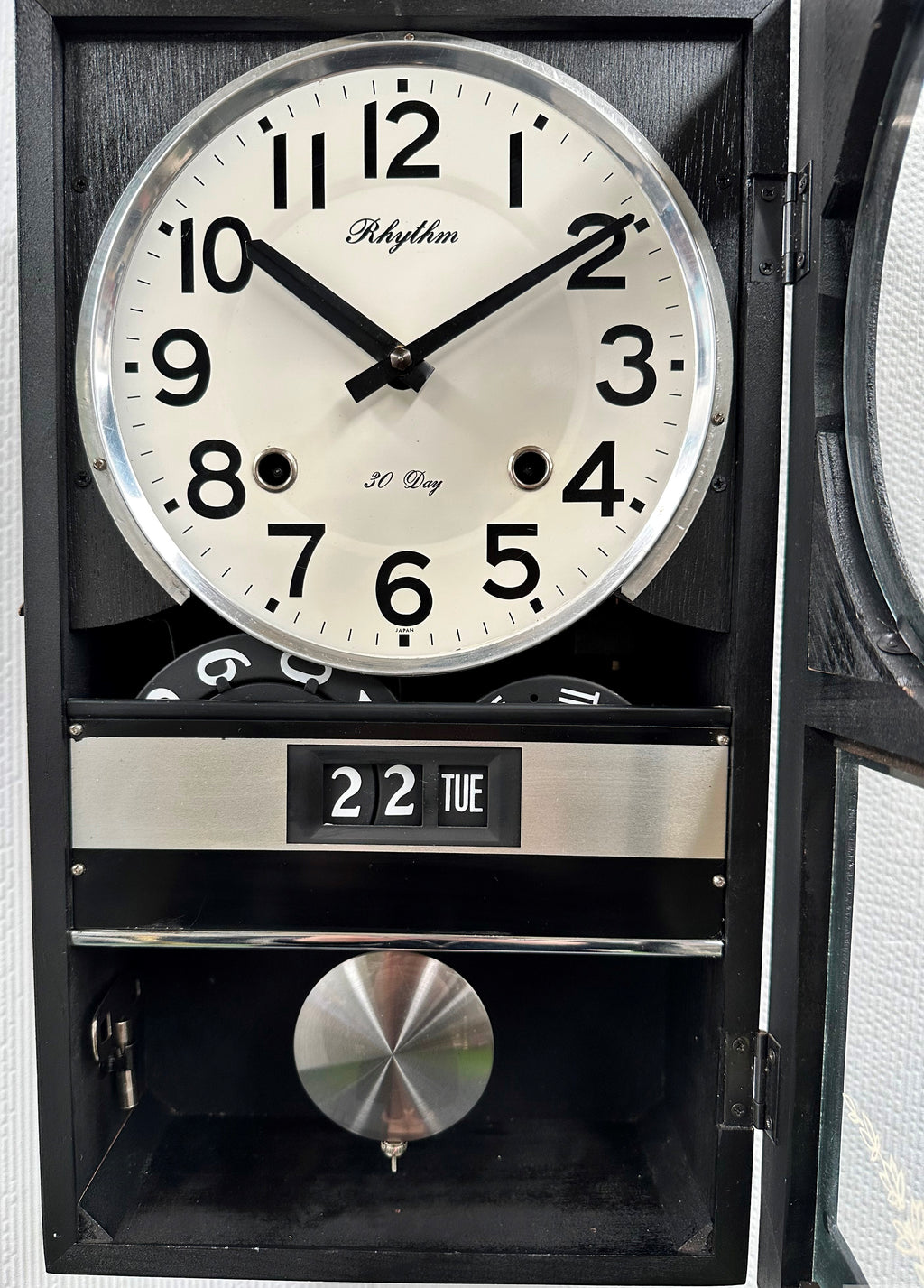 Vintage Rhythm 30 Day Time & Calendar Japan Wall Clock | Adelaide Clocks
