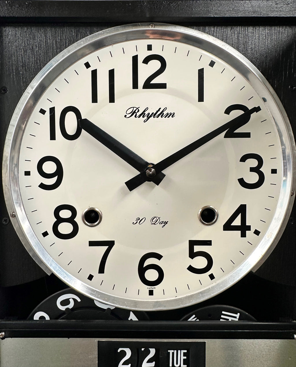Vintage Rhythm 30 Day Time & Calendar Japan Wall Clock | Adelaide Clocks