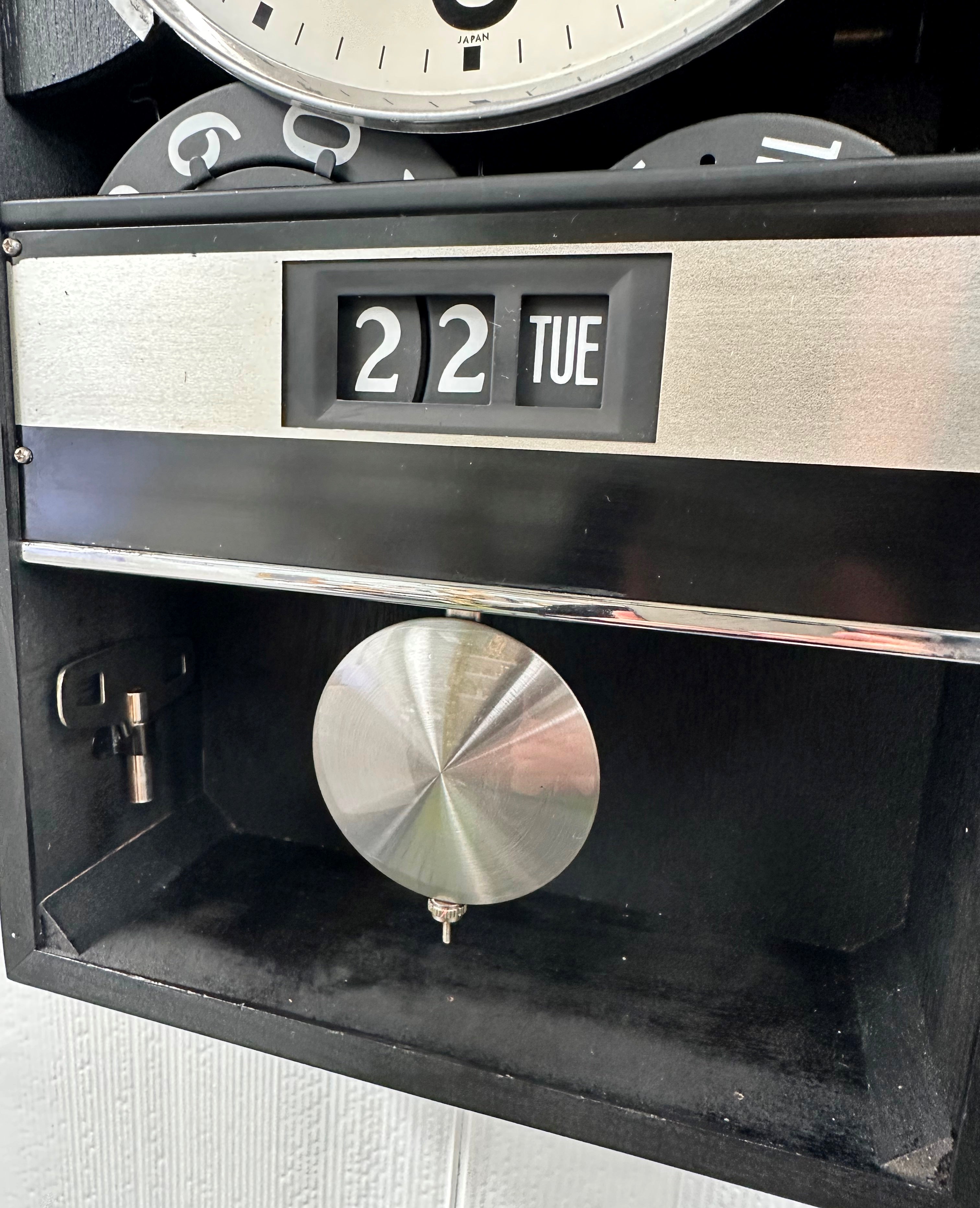 Vintage Rhythm 30 Day Time & Calendar Japan Wall Clock | Adelaide Clocks