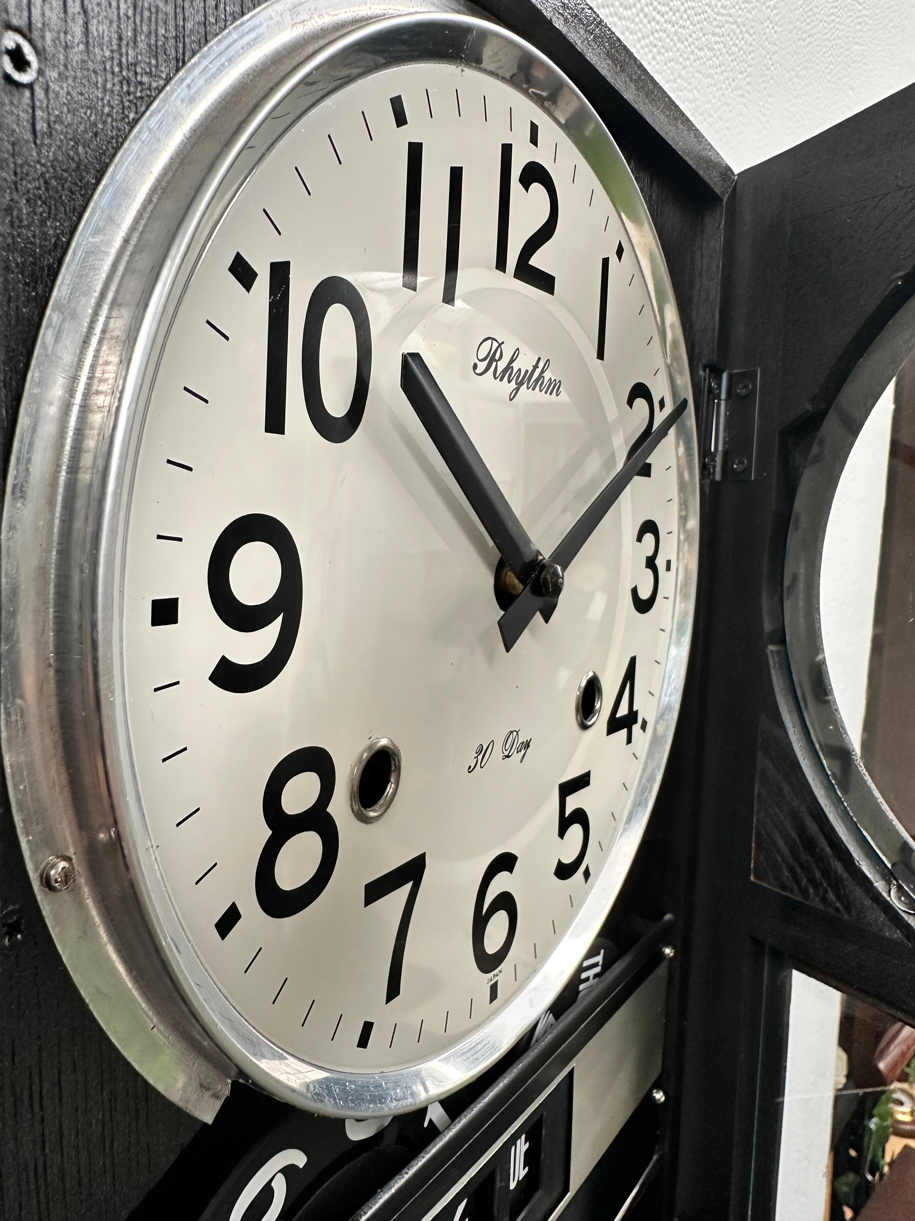 Vintage Rhythm 30 Day Time & Calendar Japan Wall Clock | Adelaide Clocks