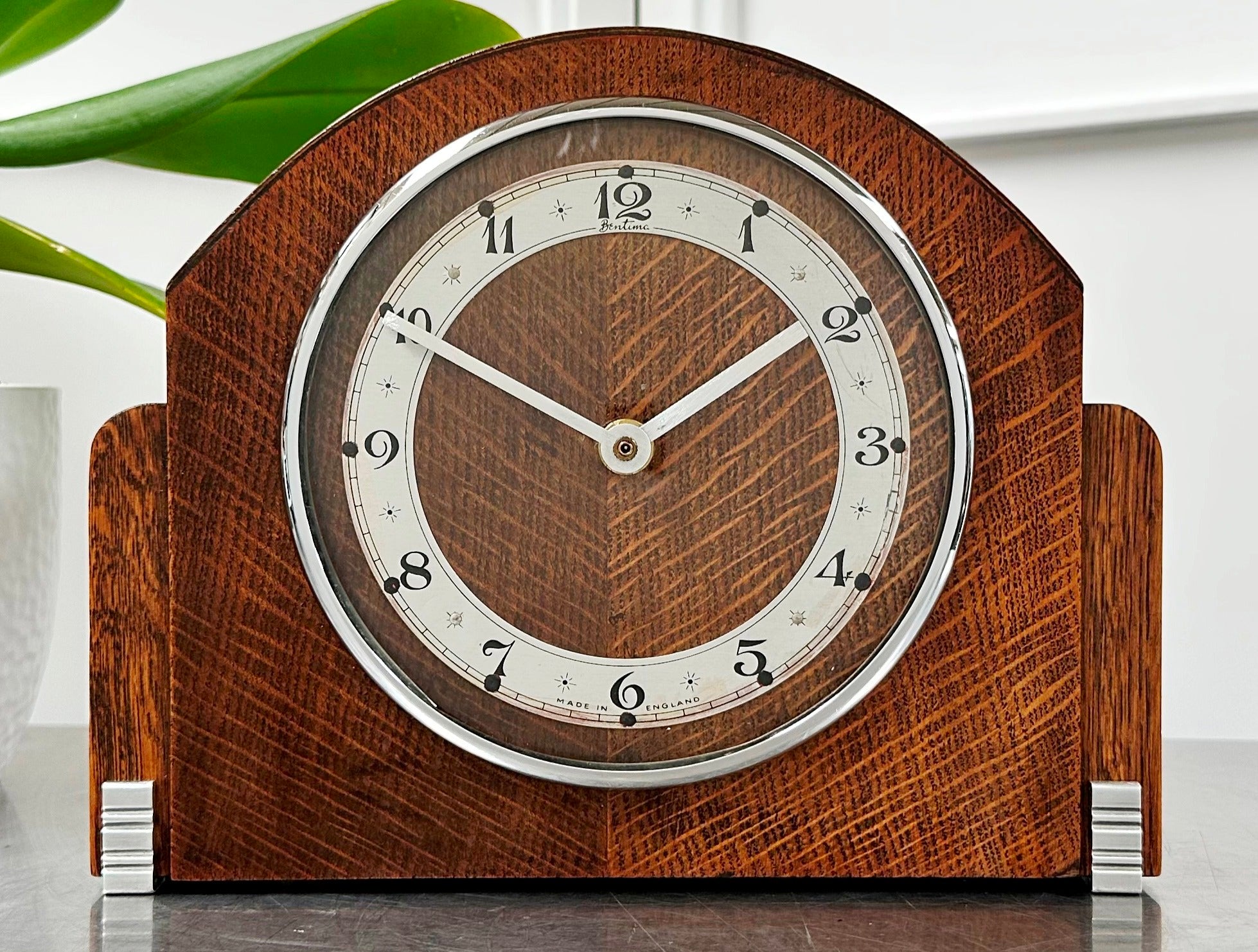 Vintage Bentima Art Deco Quartz Mantel Clock | Adelaide Clocks