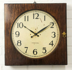 Antique INTERNATIONAL Battery Wall Clock | Adelaide Clocks