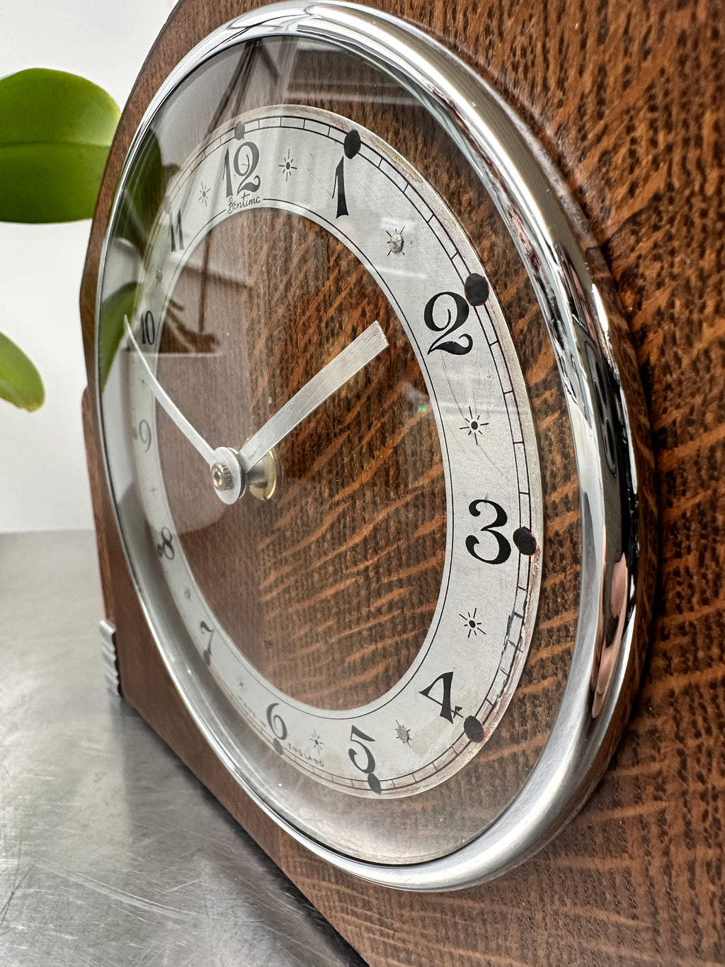 Vintage Bentima Art Deco Quartz Mantel Clock | Adelaide Clocks