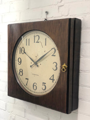 Antique INTERNATIONAL Battery Wall Clock | Adelaide Clocks